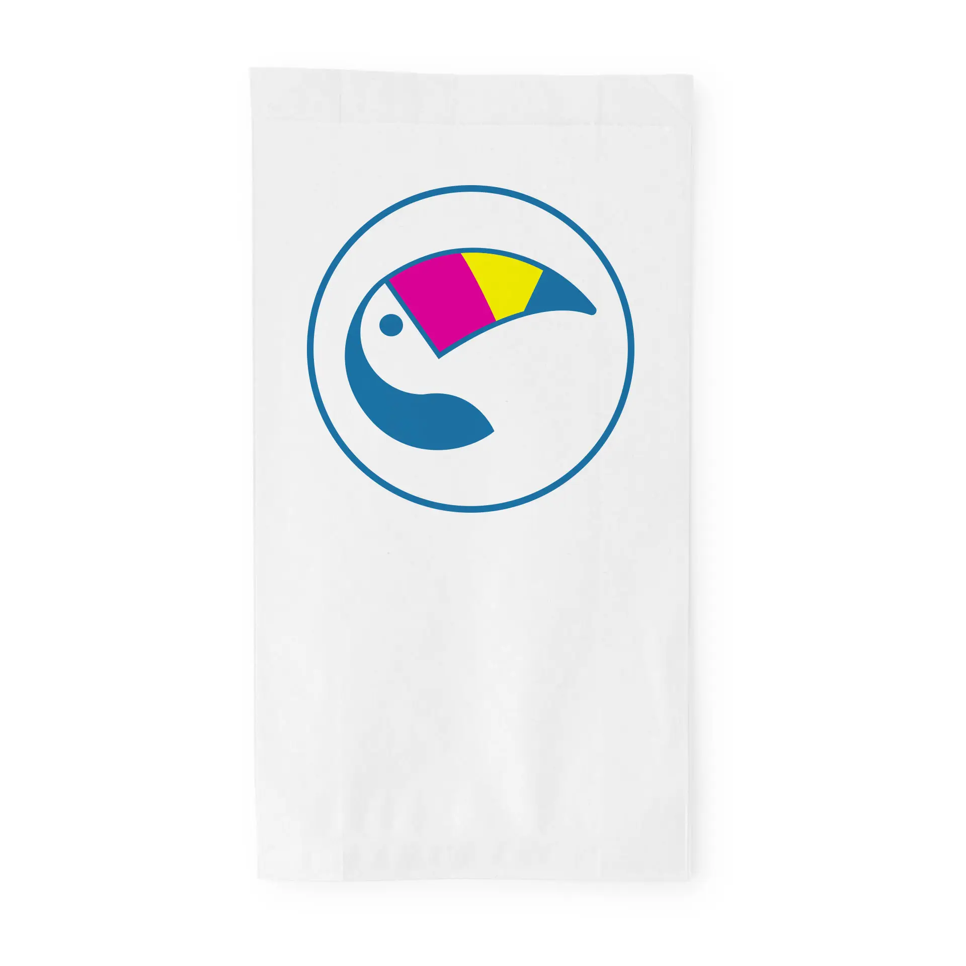 Printed bread bags, white, 15 x 6 x 29 cm
