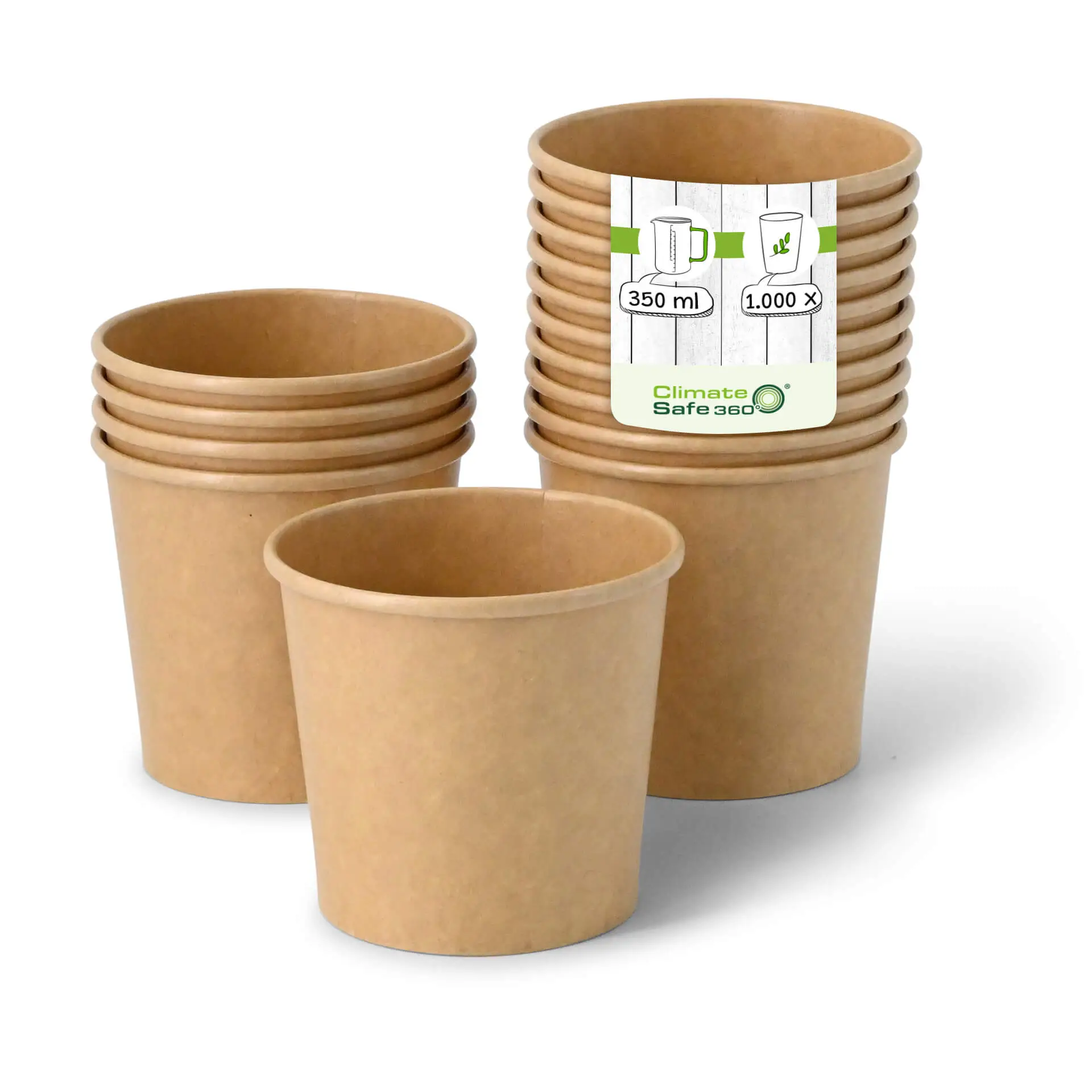 10 oz, max. 12 oz Paper Ice Cream Tubs L, Ø 92 mm, brown