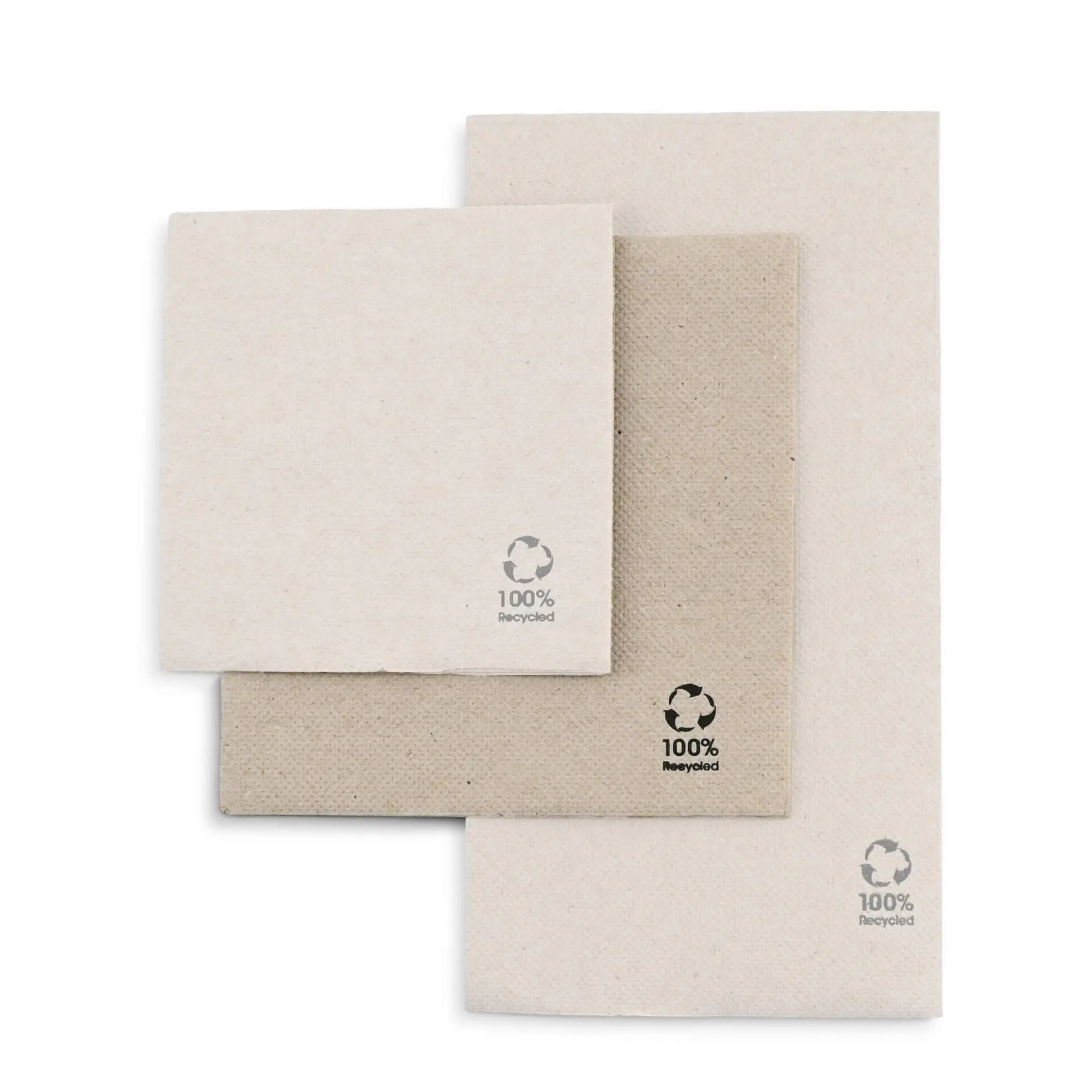 Recycled paper napkins (Premium) 25 x 25 cm, 2-ply, 1/4 fold dse02821-servietten-aus-recyceltem-papier-premium-25-x-25-cm-2-lagig-14-falz-ungebleicht-7