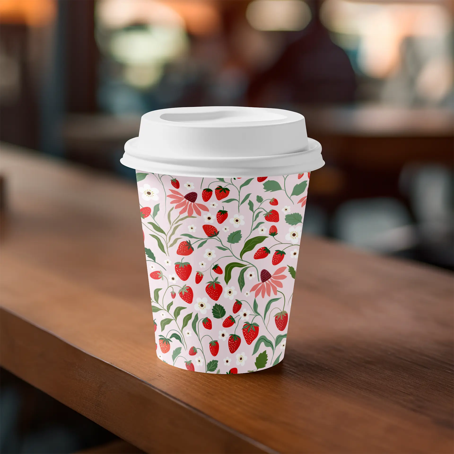 Paper cups with logo (single-wall), 250 ml / 10 oz, white, water-based barrier
