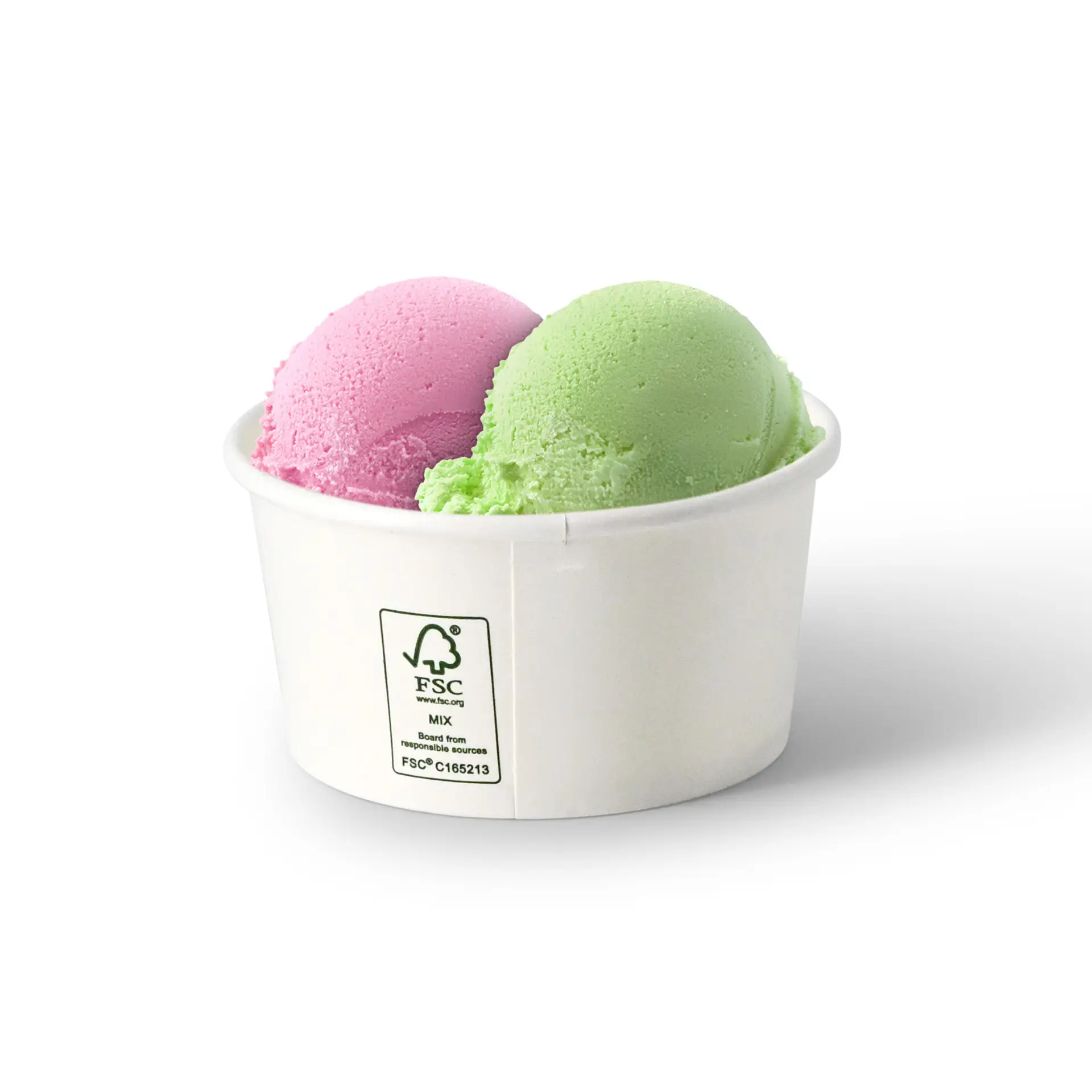 Eisbecher aus Pappe S, 150 ml, max. 220 ml, Ø 92 mm, weiß
