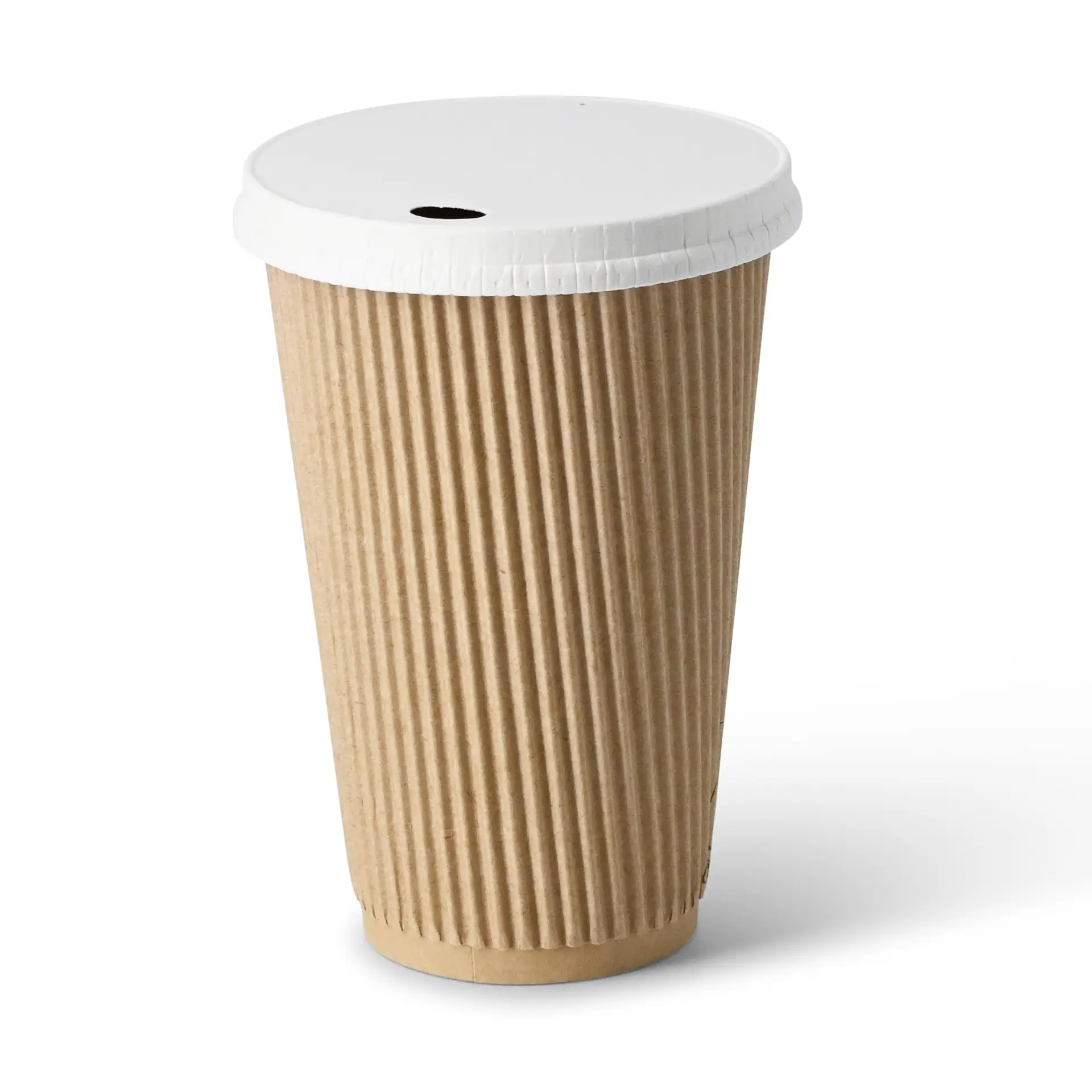 16 oz Takeaway coffee cups / Ripple cups, Ø 90 mm, kraft