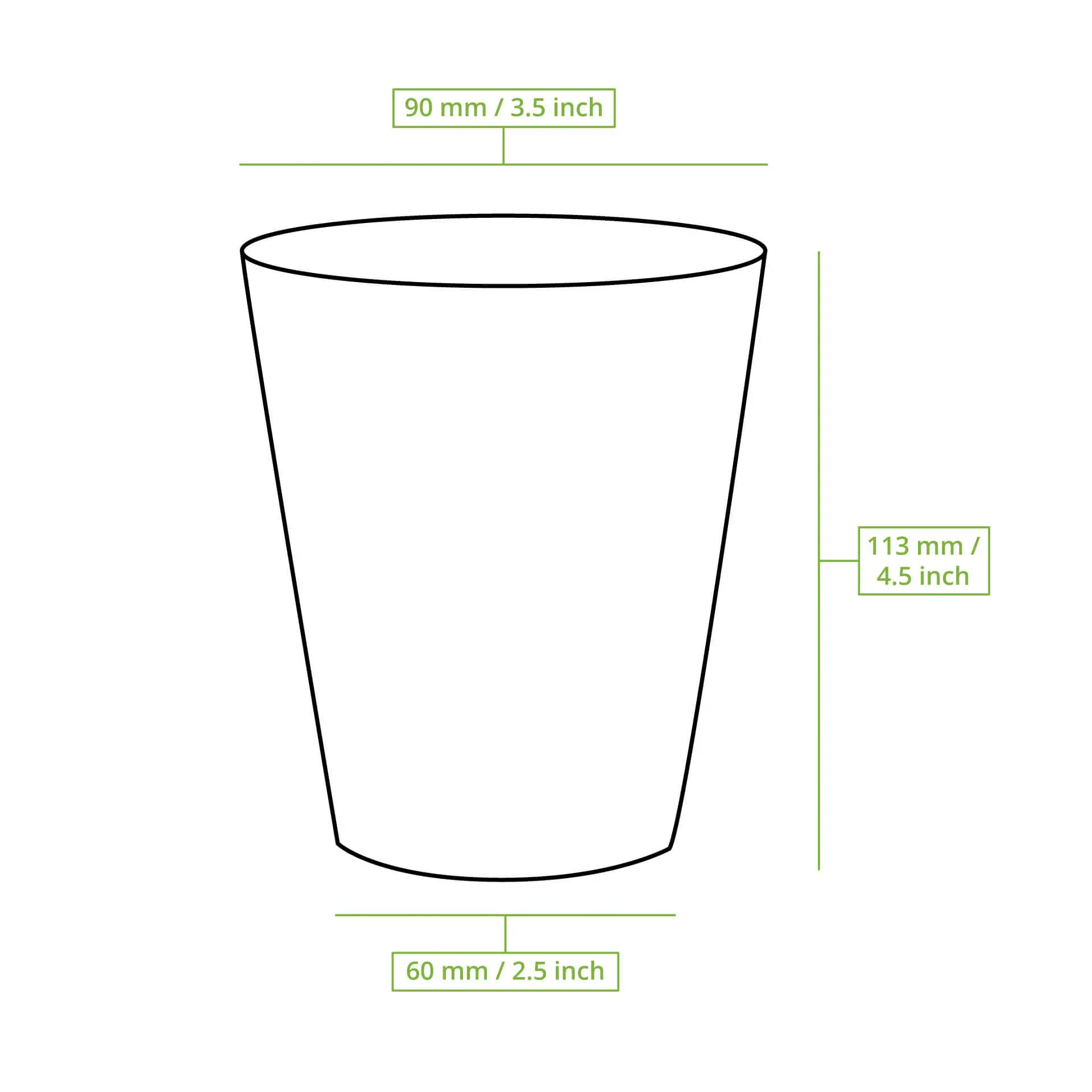 Mehrweg Becher (Riffel) 400 ml / 16 oz, Ø 90 mm, creme-weiß