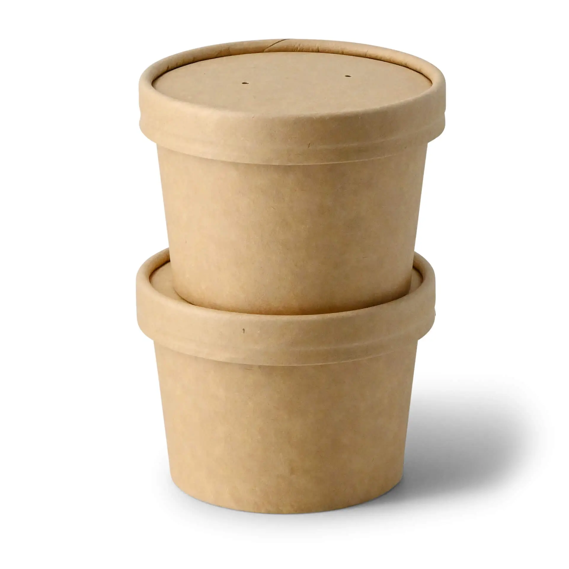 Suppenbecher to go aus Karton (Premium) 200 ml / 8 oz, Ø 90 mm, braun, bio-beschichtet