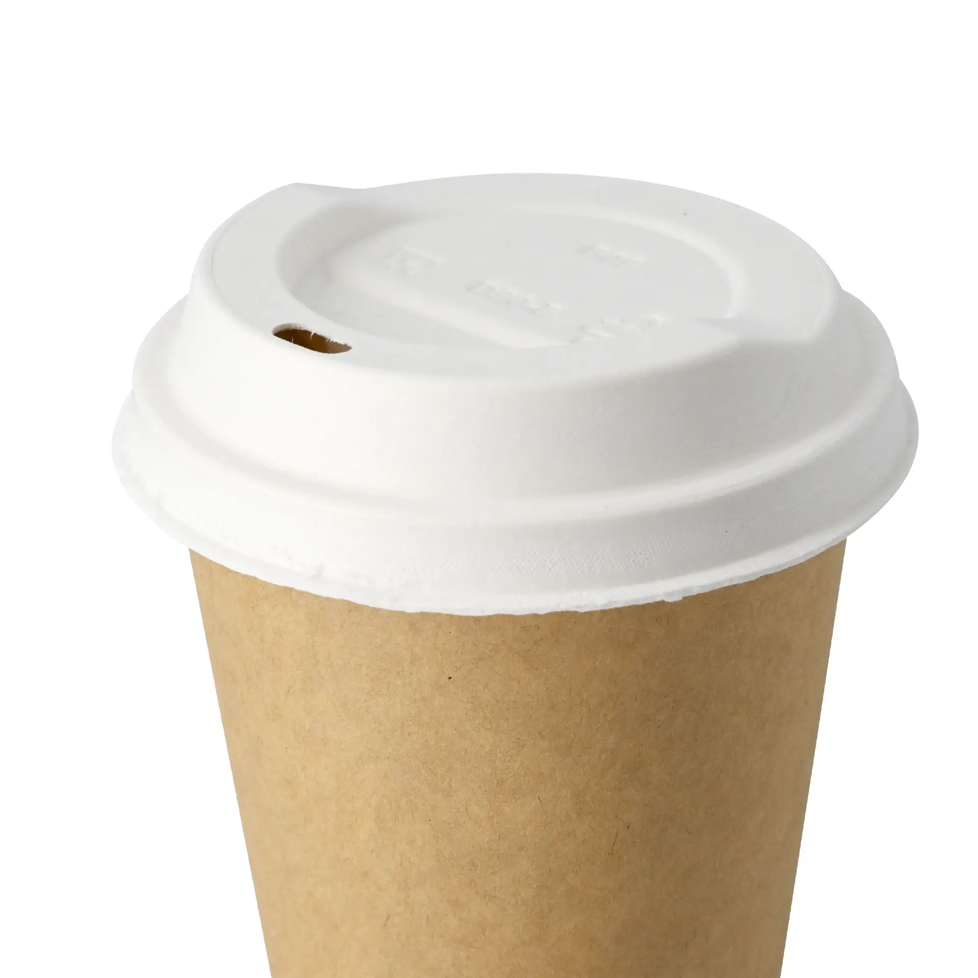 Paper lids Ø 90 mm, white, drinking opening