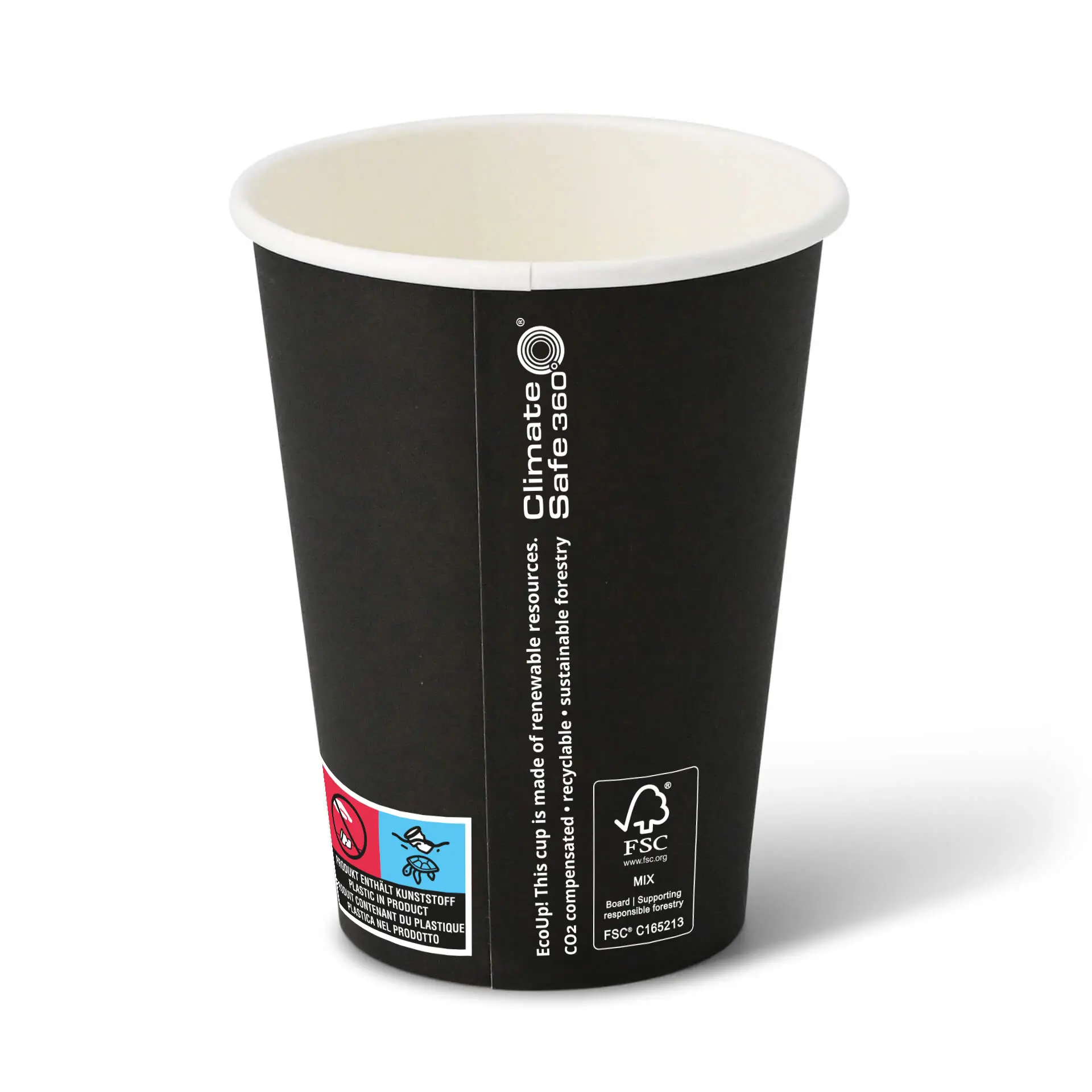 12 oz Paper cups (coated), Ø 90 mm, black con10014-01-1-pappbecher-beschichtet-300-ml-12-oz-90-mm-schwarz-2