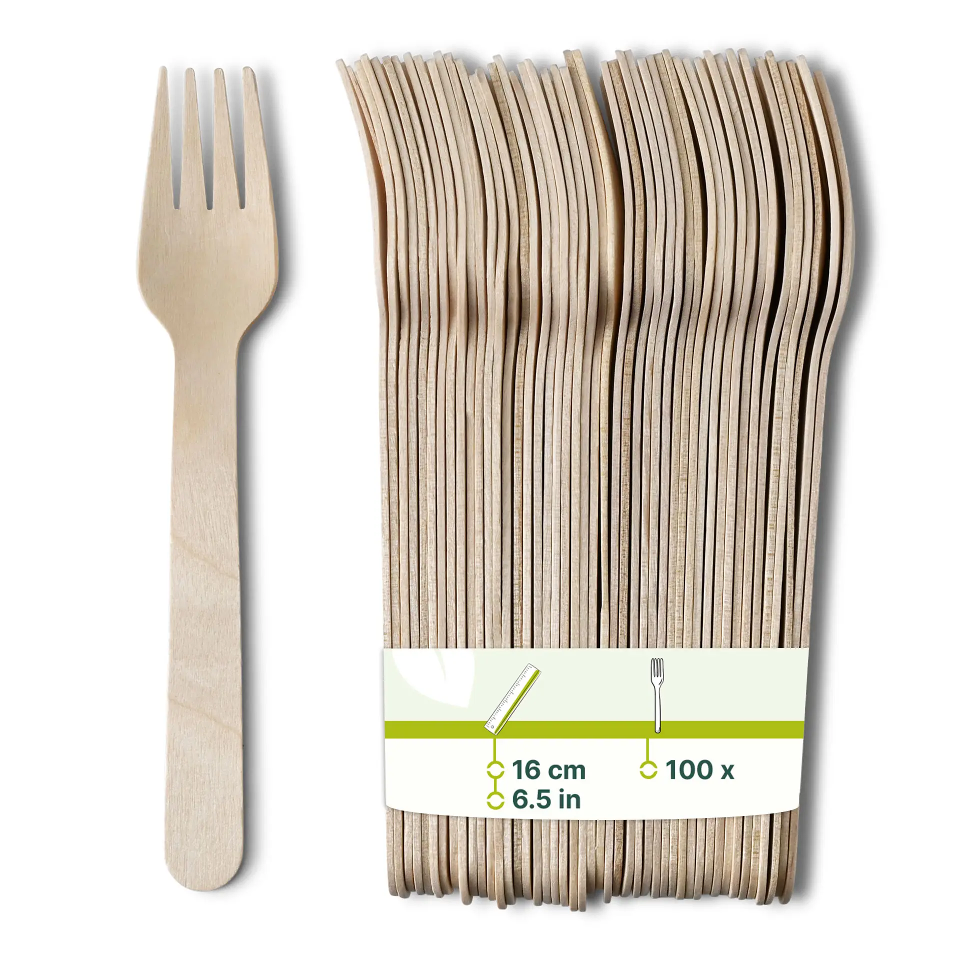 Holzgabeln 16 cm, biobeschichtet Holzgabeln 16 cm, biobeschichtet