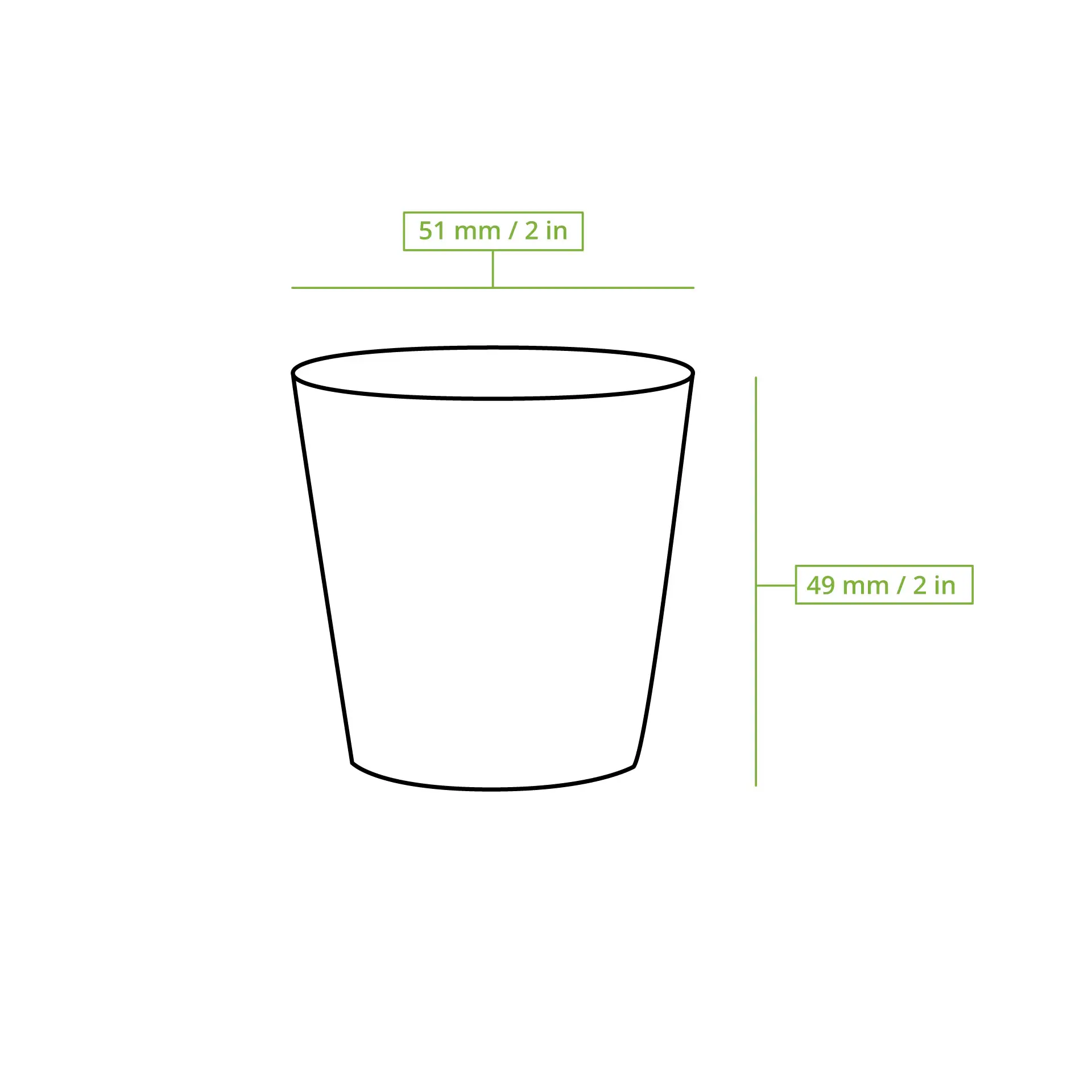 Paper shot cups, 40 ml / 1,5 oz, white