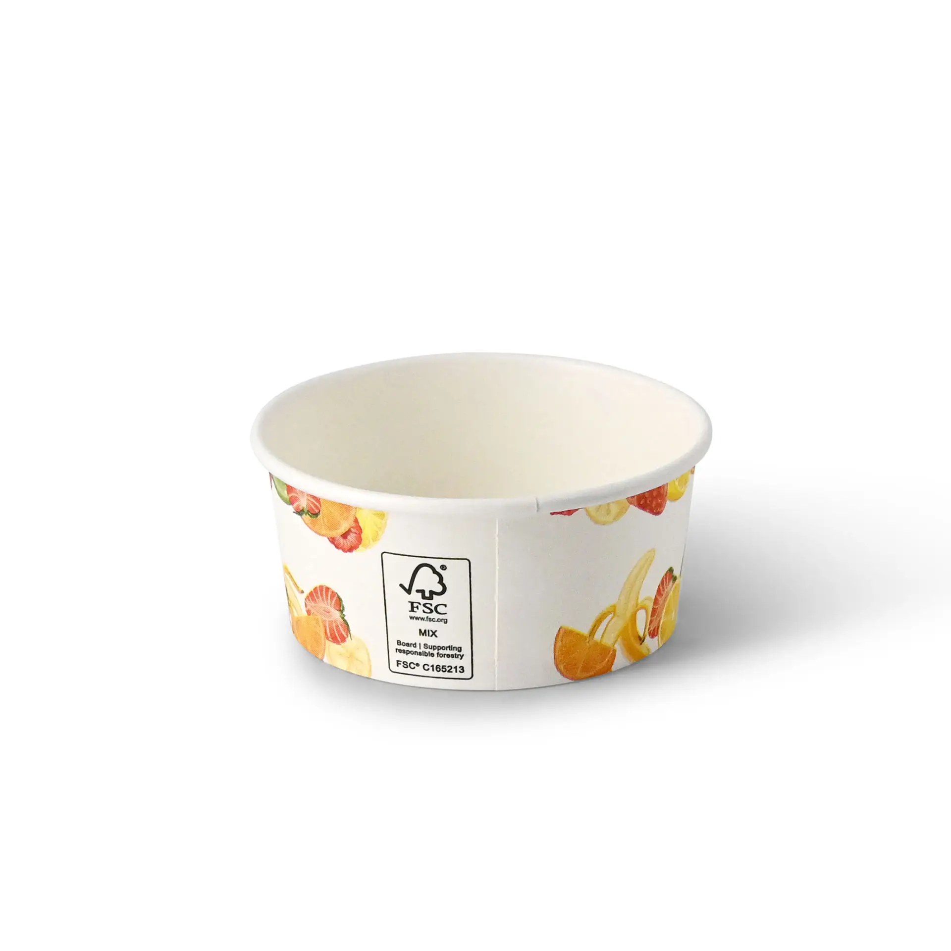 Eisbecher bedruckt (beschichtet) XS "Früchte" 100 ml, max. 180 ml, Ø 92 mm