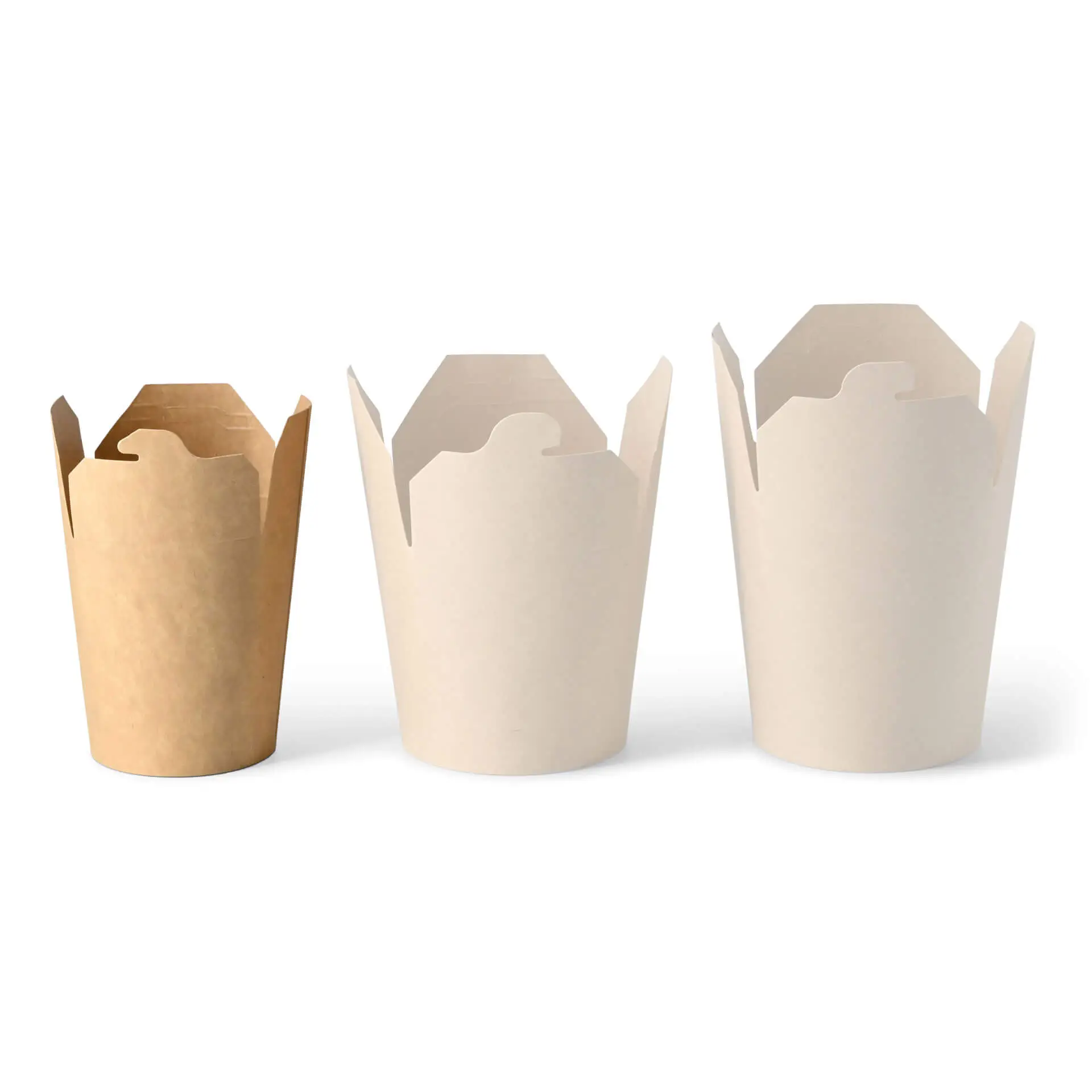 Noodle box / Asian box made of coated cardboard, 400 ml, brown