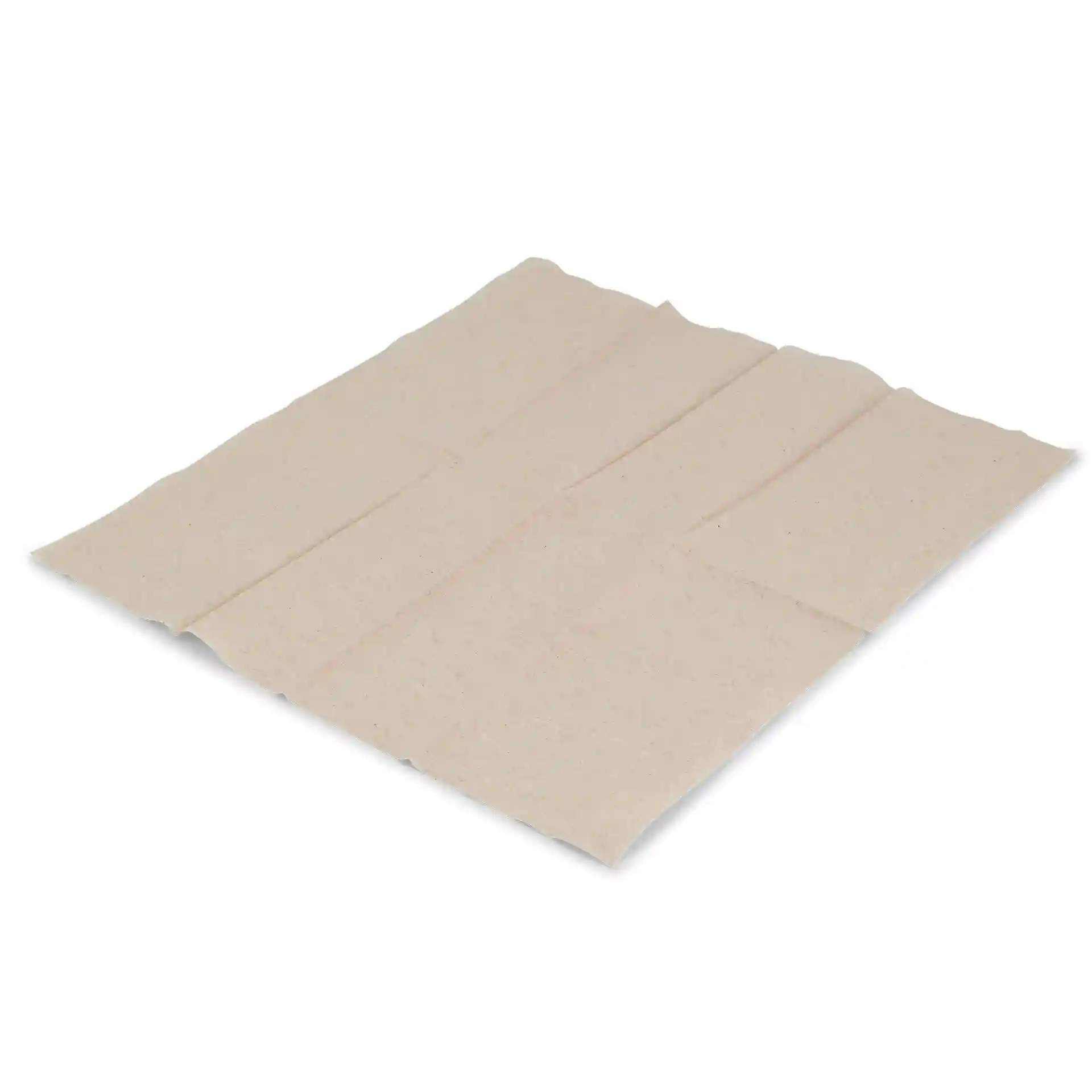 Unbleached paper napkin, 33 x 33 cm, 1-ply, 1/8 fold, rectangular shape on a white background.