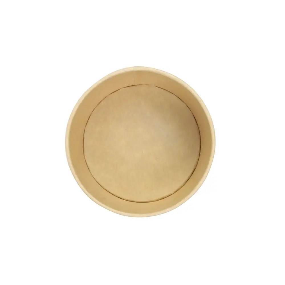 Paper Ice Cream Container (eco-friendly coating) 150 ml / 6 oz, unbleached, EcoUp