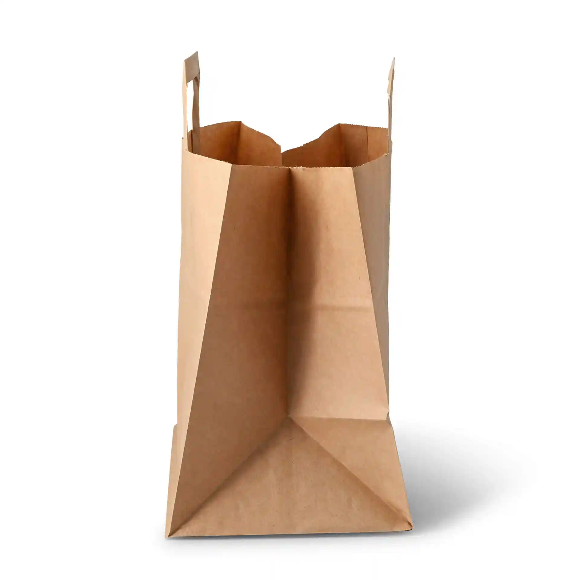 Brown paper carrier bag with a rectangular base and open top, measuring 26 x 17 x 25 cm.
