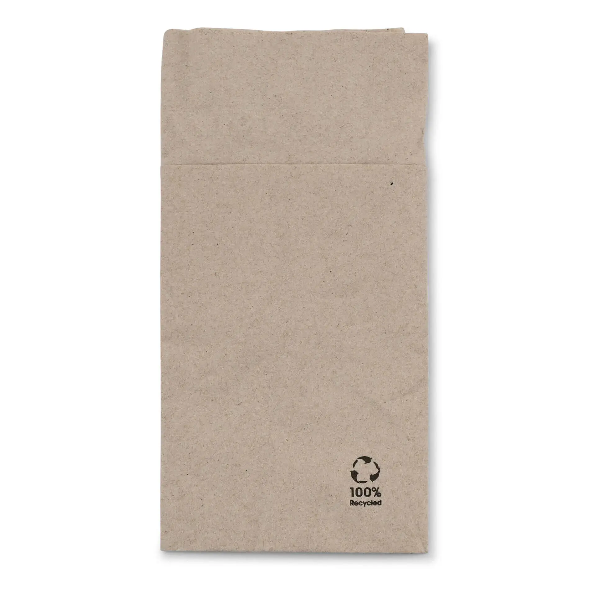 Cutlery pouches recycled paper 10 x 19.5 cm, 2-ply, unbleached