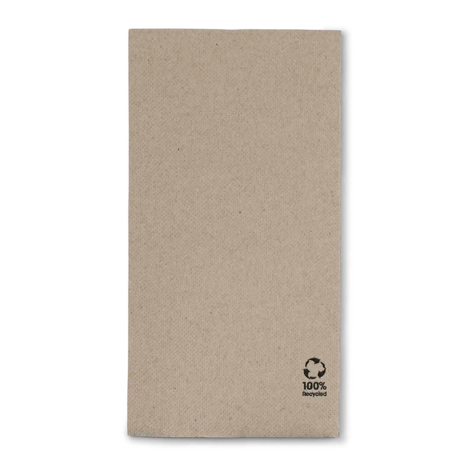 Servietten aus recyceltem Papier (Premium) 40 x 40 cm, 2-lagig, 1/8 Falz, ungebleicht Servietten aus recyceltem Papier (Premium) 40 x 40 cm, 2-lagig, 1/8 Falz, ungebleicht