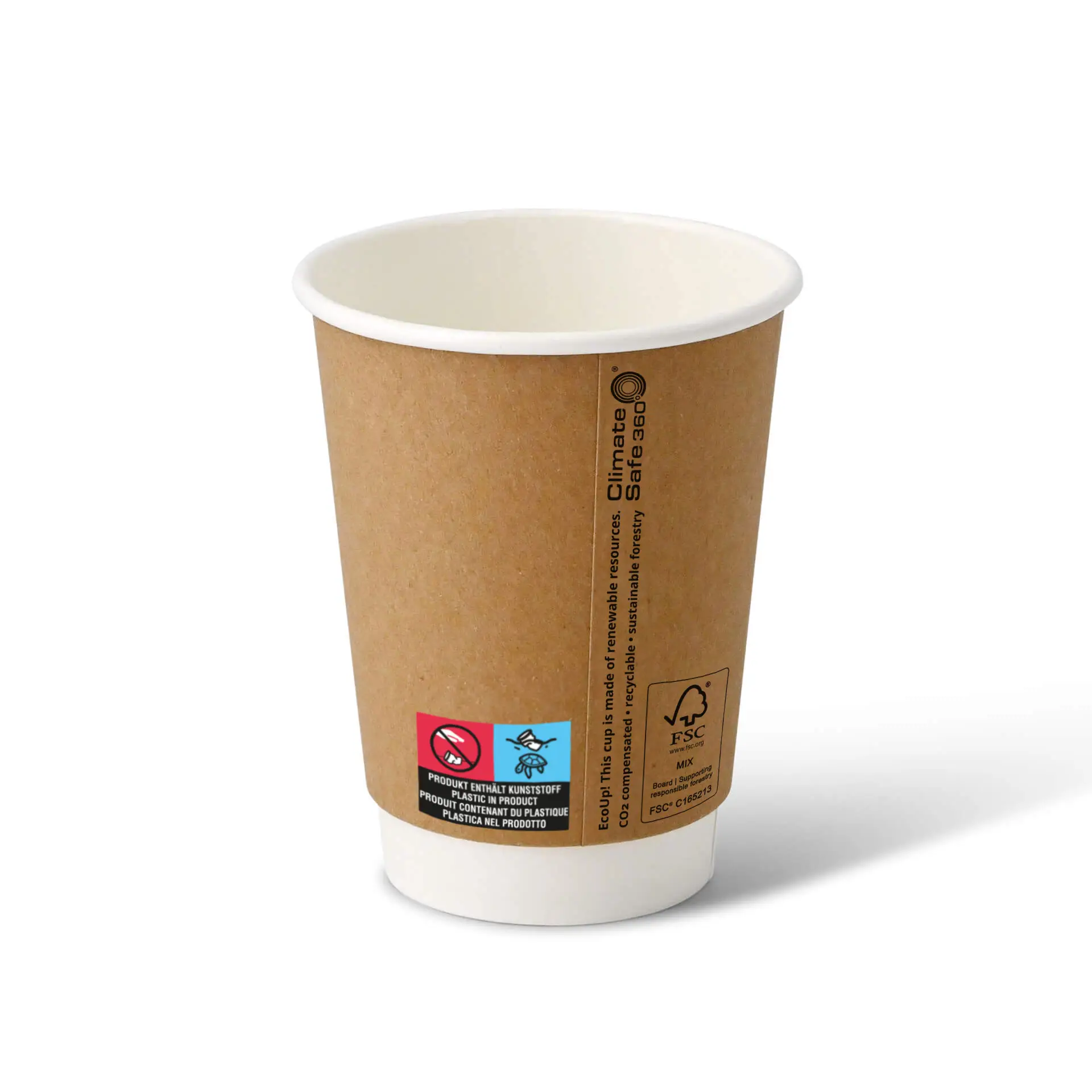 Coffee to go Becher aus Pappe (beschichtet) doppelwandig, 300 ml / 12 oz, Ø 90 mm, braun, innen weiß con10003-01-0-coffee-to-go-becher-aus-pappe-beschichtet-doppelwandig-300-ml-12-oz-90-mm-braun-innen-weiss-2