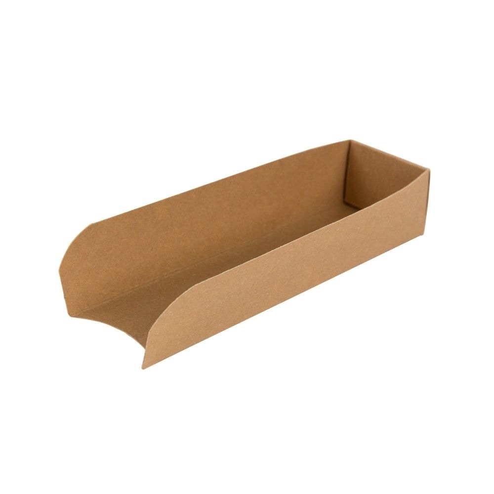 Karton-Hot-Dog-Schalen 18 x 5 x 3,5 cm, braun, faltbar