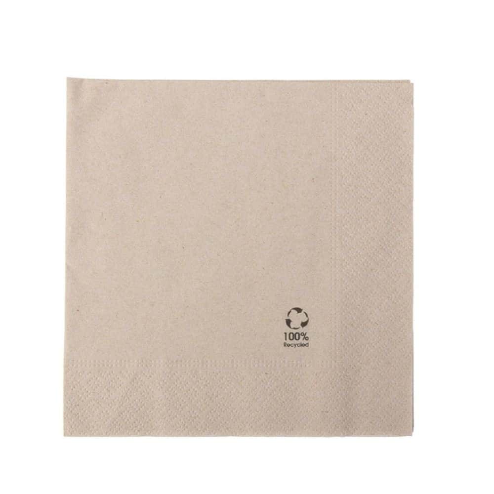 rPapier-Servietten 33 x 33 cm, 2-lagig, 1/4 Falz, ungebleicht