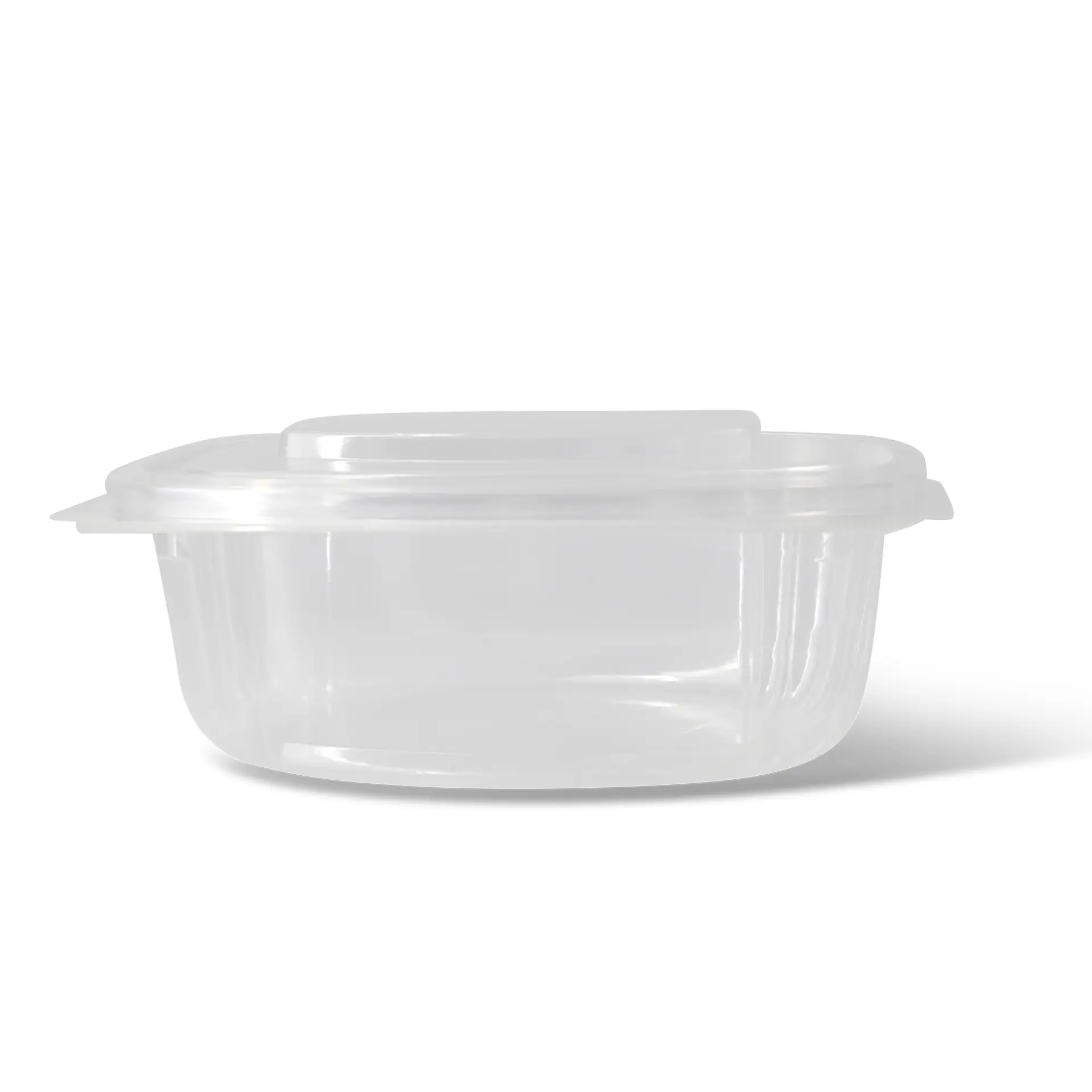 PLA-Feinkost-Schalen 500 ml, Klappdeckel, rechteckig