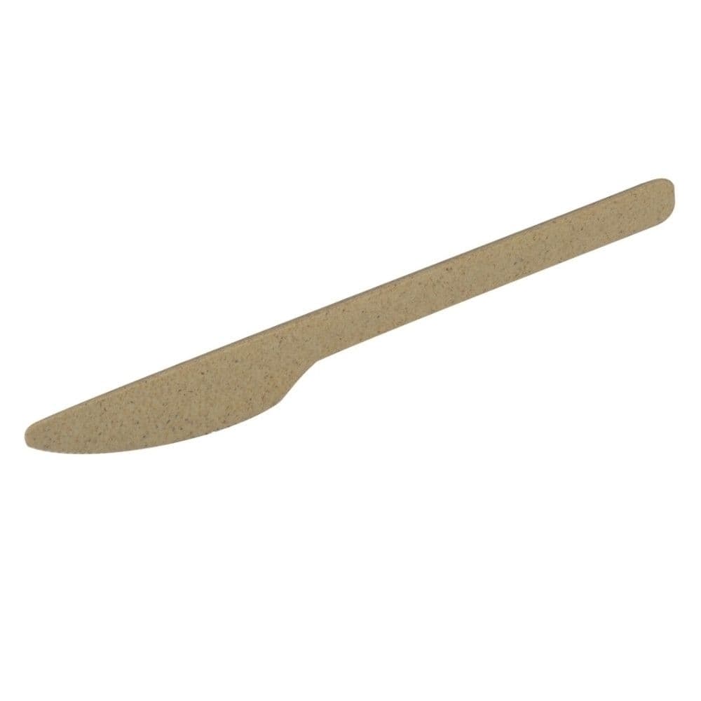 Mehrweg-Messer "Häppy Cutlery" 18 cm, natur