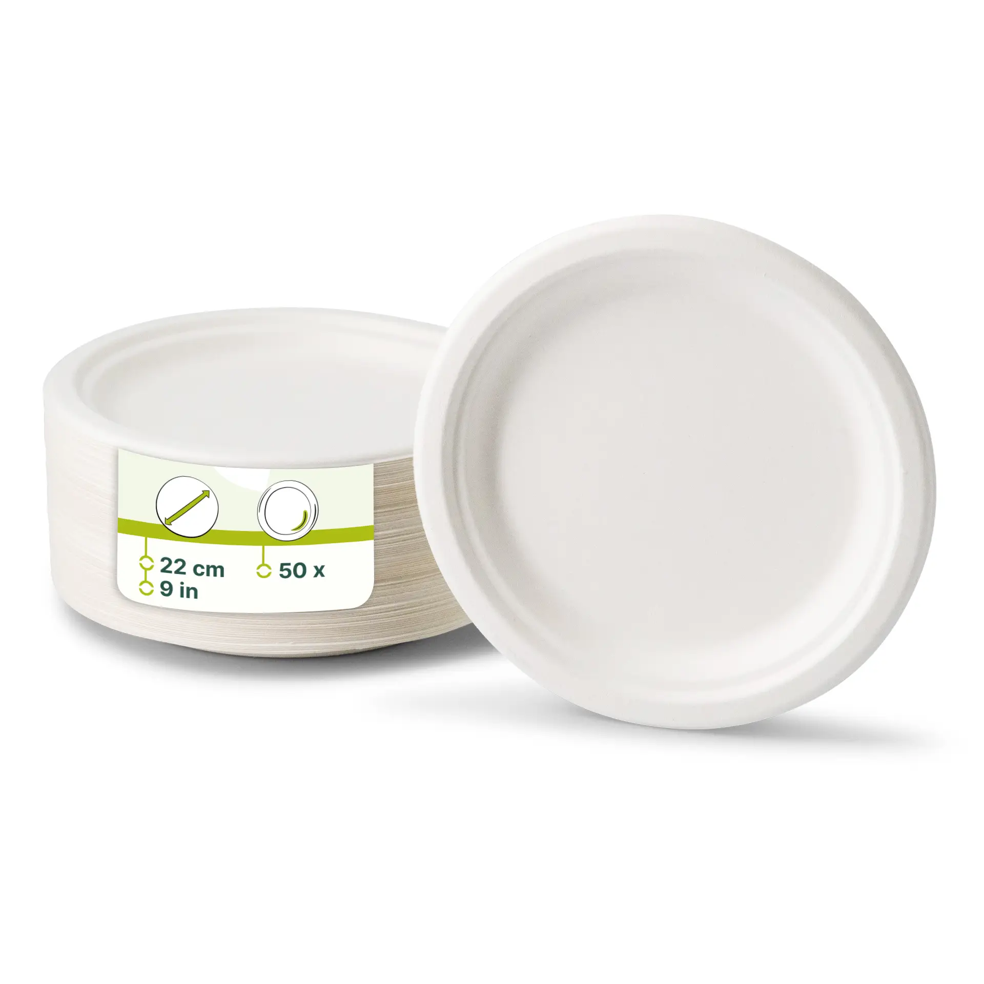 Sugarcane-plates Ø 22 cm, round Sugarcane-plates Ø 22 cm, round