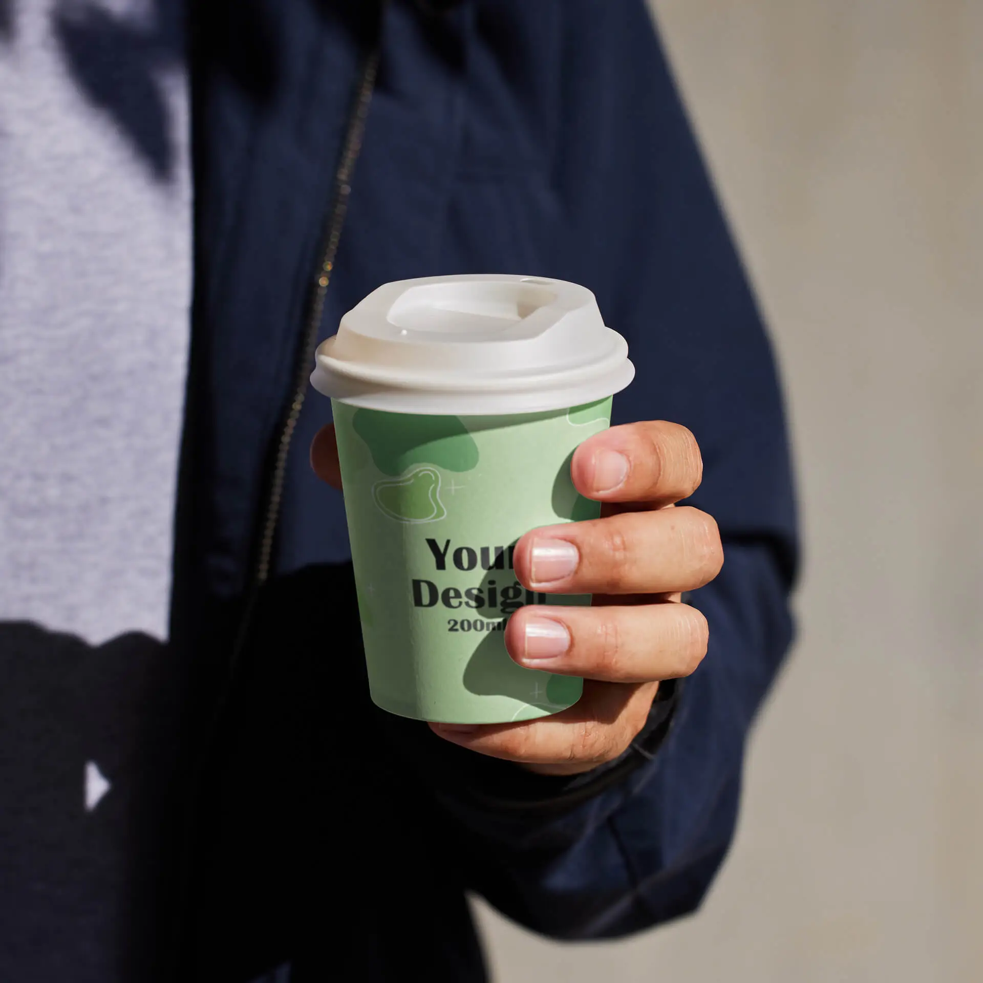 Printed take away coffee cups 200 ml / 8 oz, matt