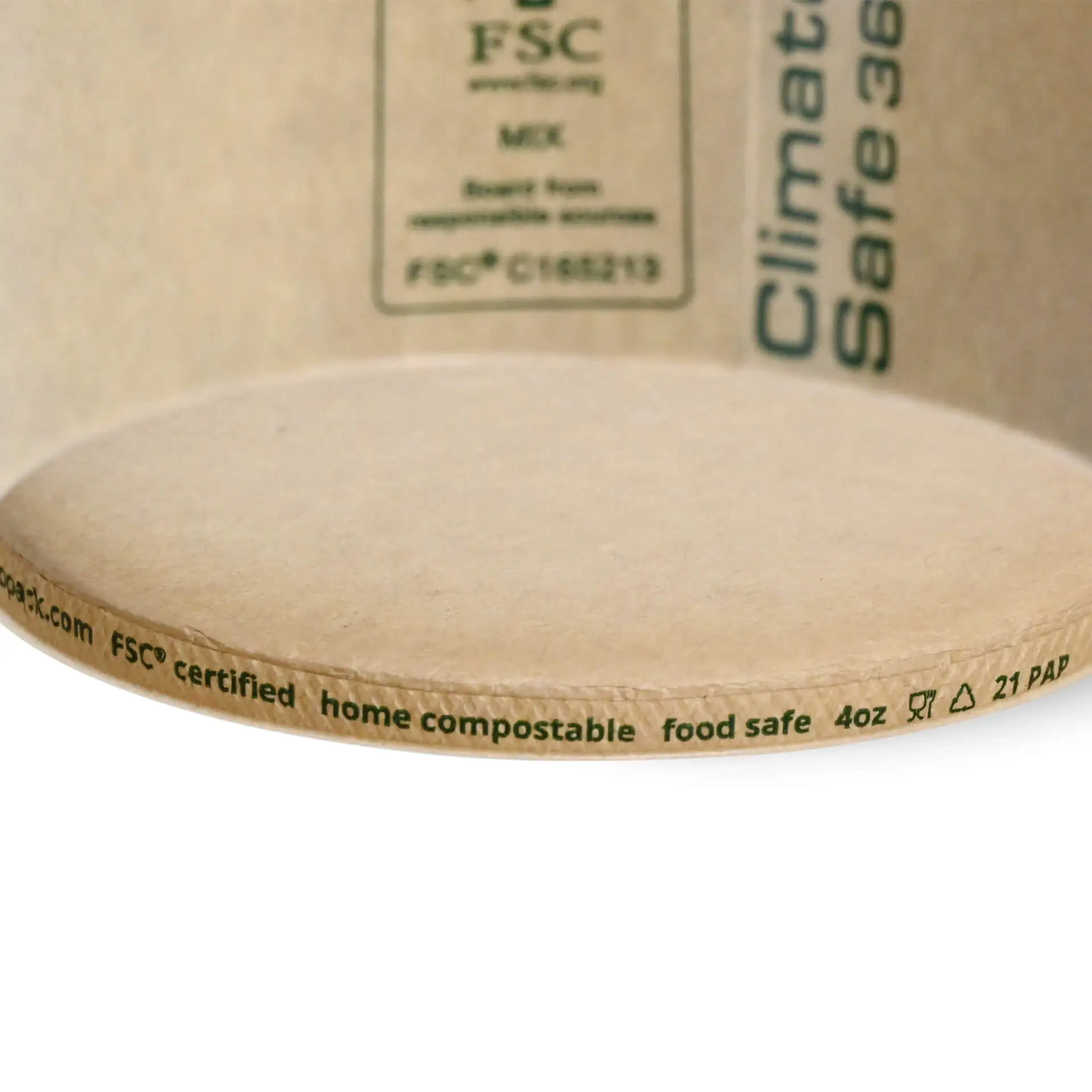 Eisbecher aus Pappe XS, 100 ml, max. 180 ml, Ø 92 mm, braun