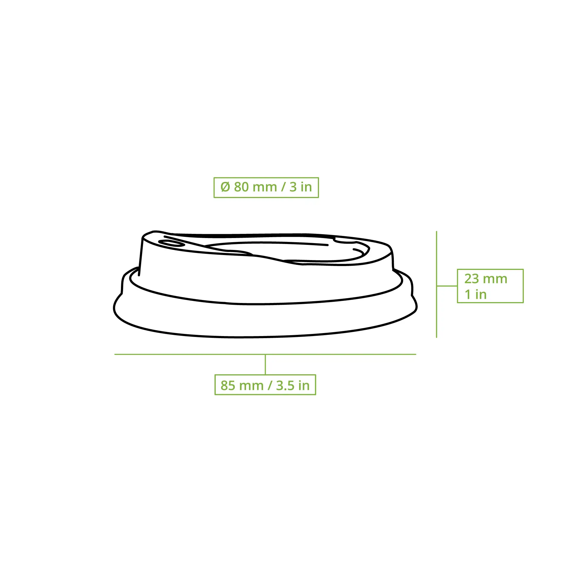 Paper lids Ø 80 mm, white, drinking opening