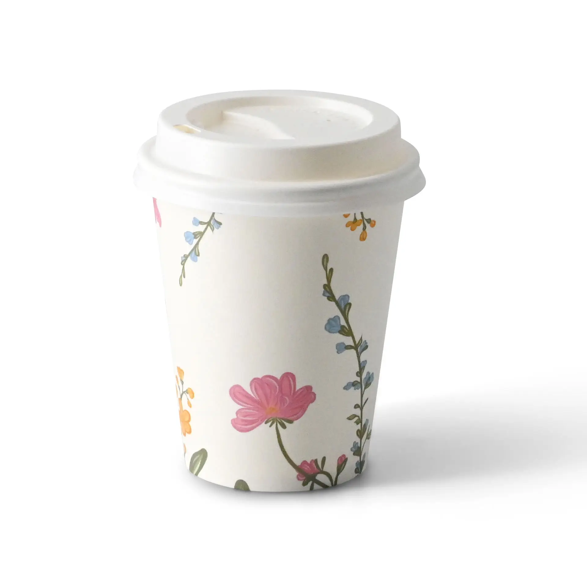 8 oz Paper cup printed with "Spring" (coated), Ø 80 mm, white