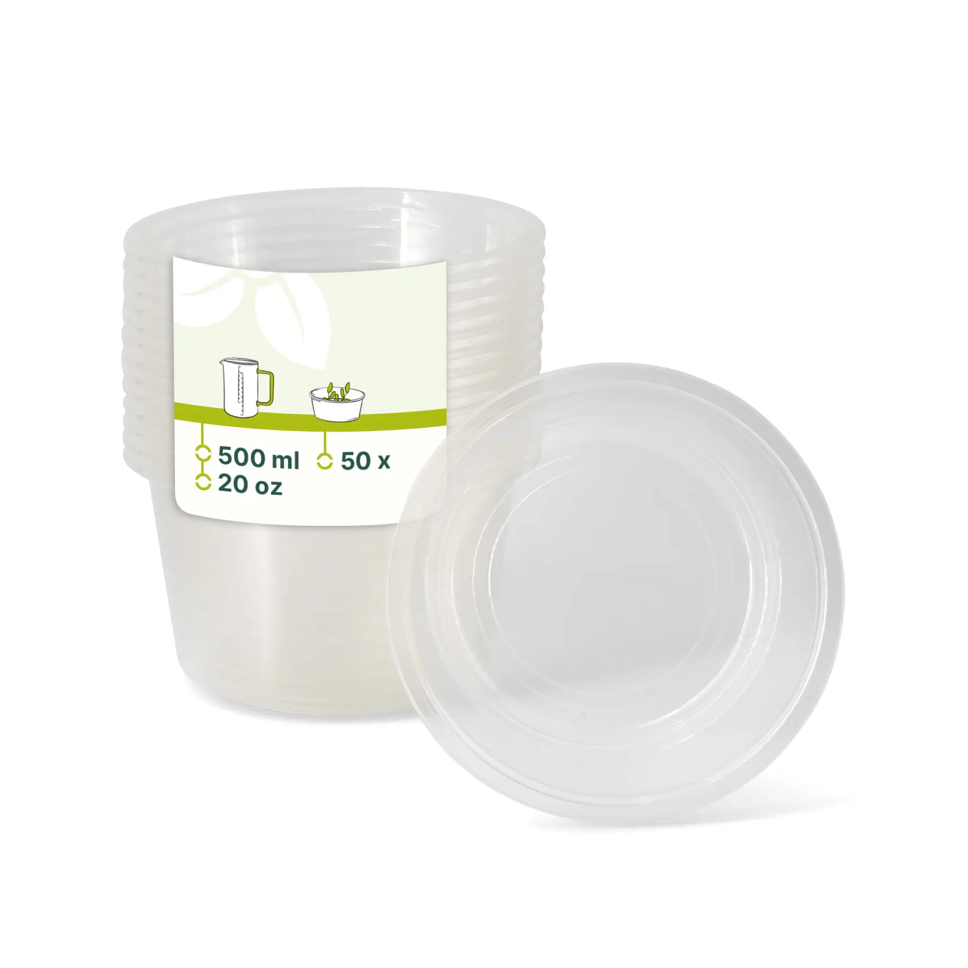 Deli container PLA 500 ml, Ø 121 mm, round Deli container PLA 500 ml, Ø 121 mm, round
