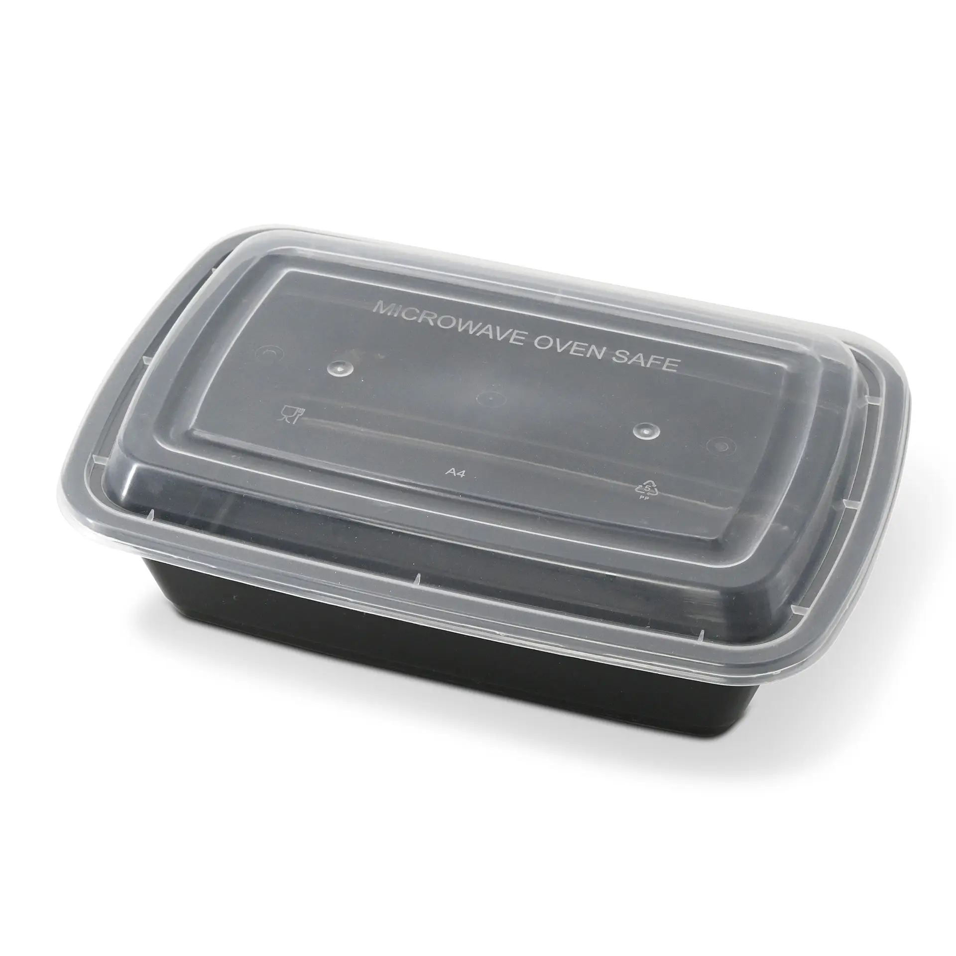Reusable lid made of PP, rectangular, transparent