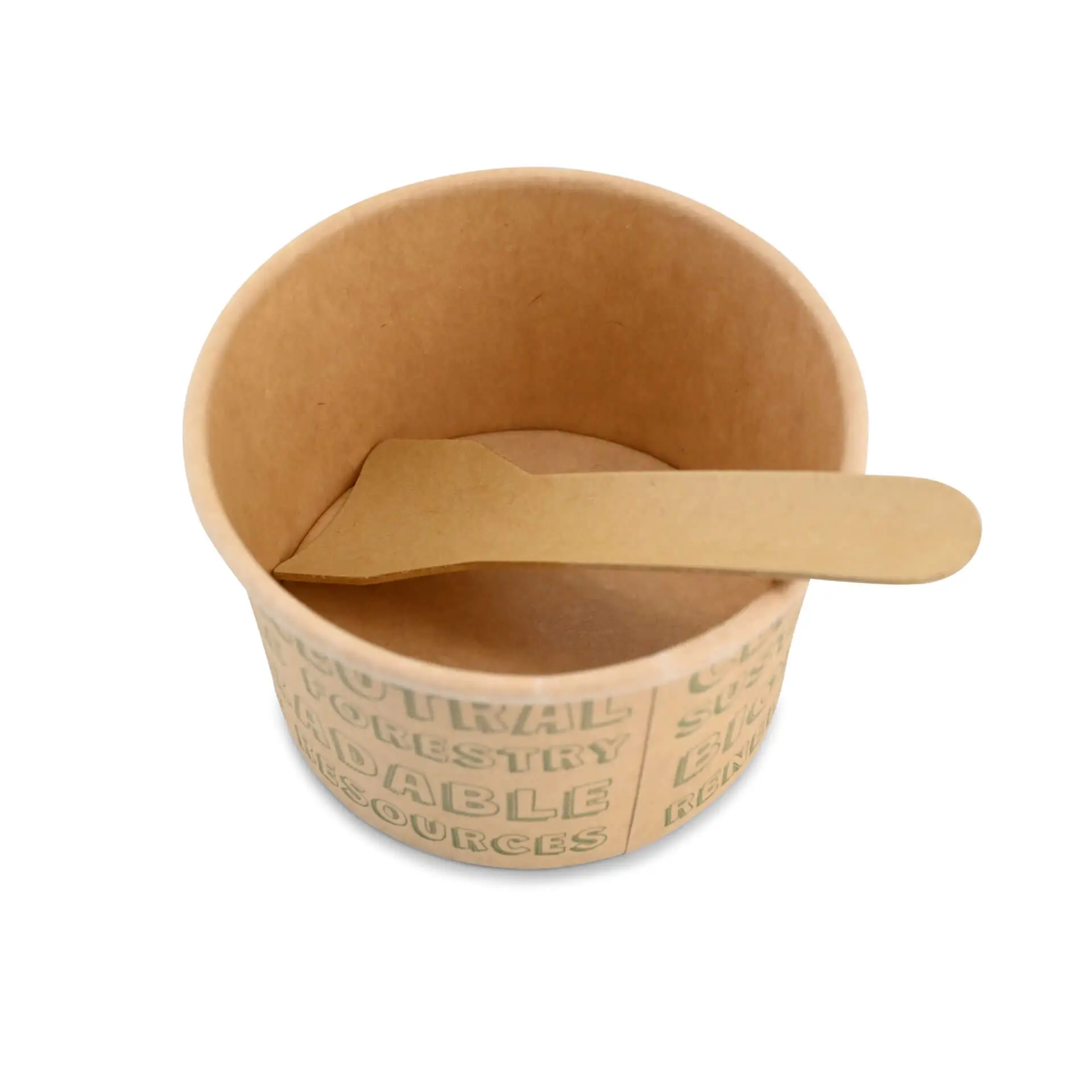 Paper ice cream spoon, 9.5 cm, brown Paper ice cream spoon, 9.5 cm, brown