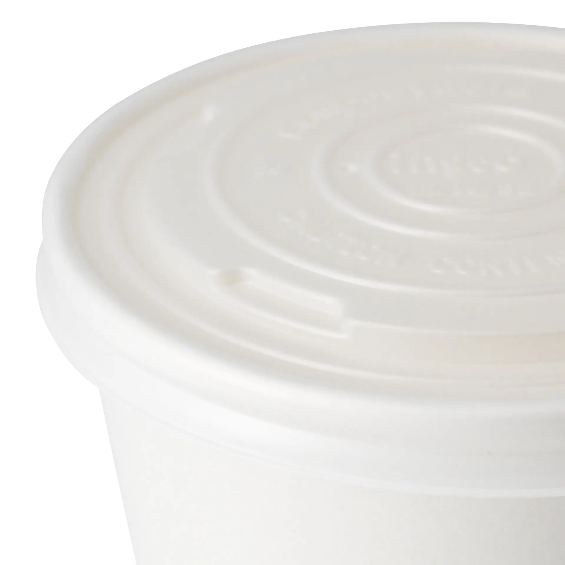 CPLA Flat Lids Ø 115 mm, white, for Universal Cups CPLA Flat Lids Ø 115 mm, white, for Universal Cups