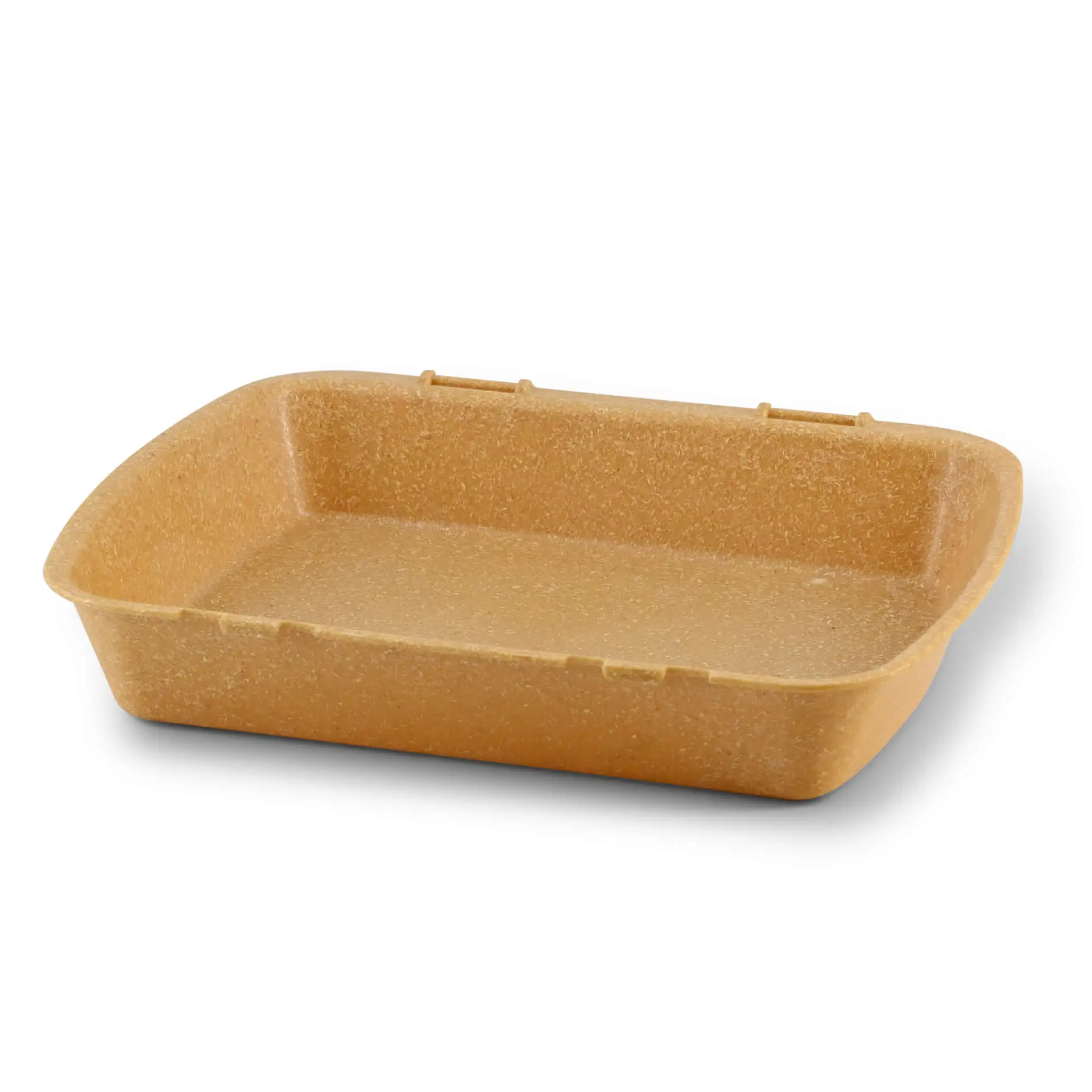 | 2 FÜR 1 | Mehrweg Menübehälter "merways-Box" 24,5 x 20 x 4,5 cm, HP4, Karamell / braun
