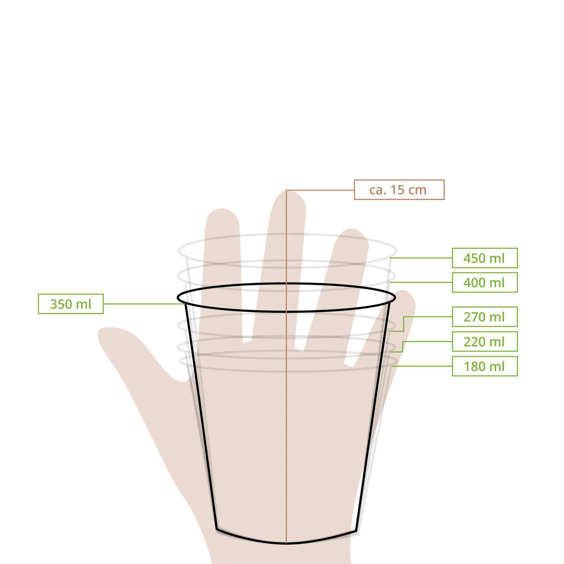 10 oz, max. 12 oz Paper Ice Cream Tubs L, Ø 92 mm, brown