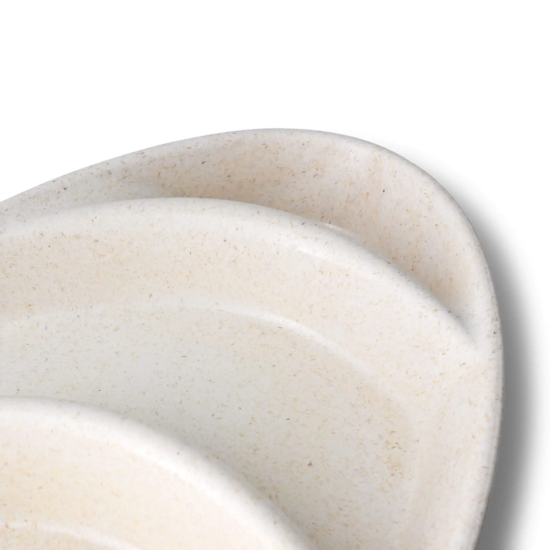 | 2 FOR 1 | Reusable menu-plates "merways Plate" 27,5 x 20 x 3,5 cm, 3 compartments, tear drop, cashew / creamy white