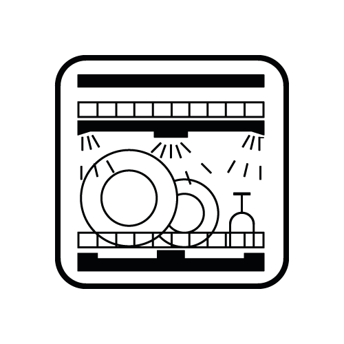 Dishwasher safe without standardisation Icon
