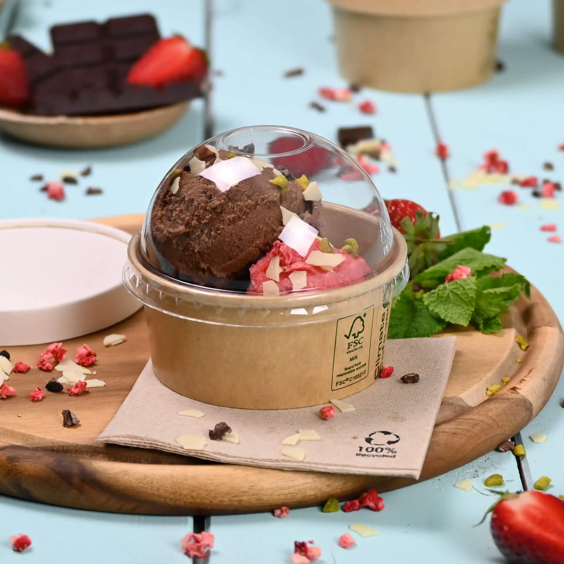 rPET Dome Lids Ø 92 mm, for Ice Cream Cups dfc06750-rpet-domdeckel-92-mm-f-papp-eisbecher-6