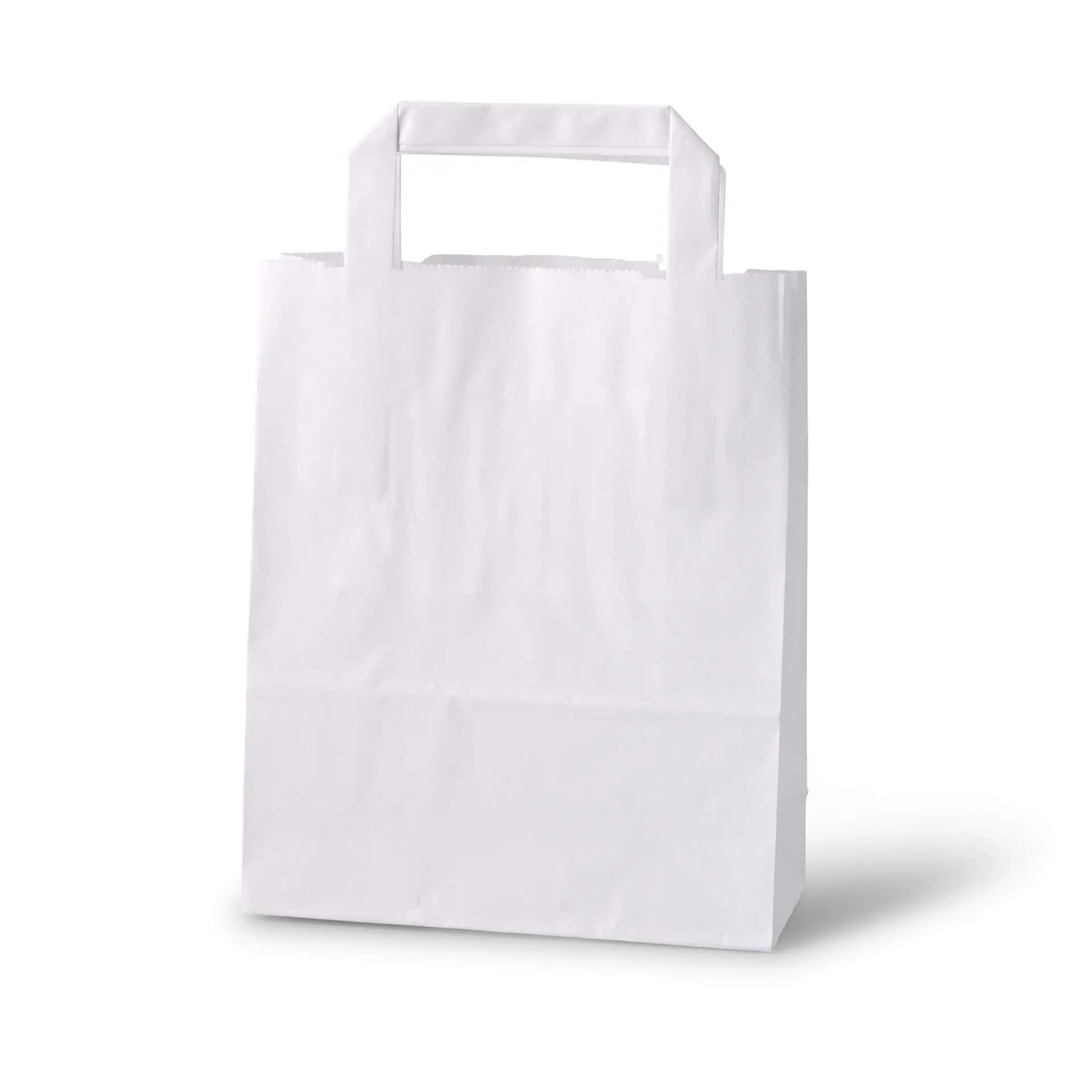 Tragetaschen aus Kraftpapier S, 18 x 8 x 22 cm, weiß