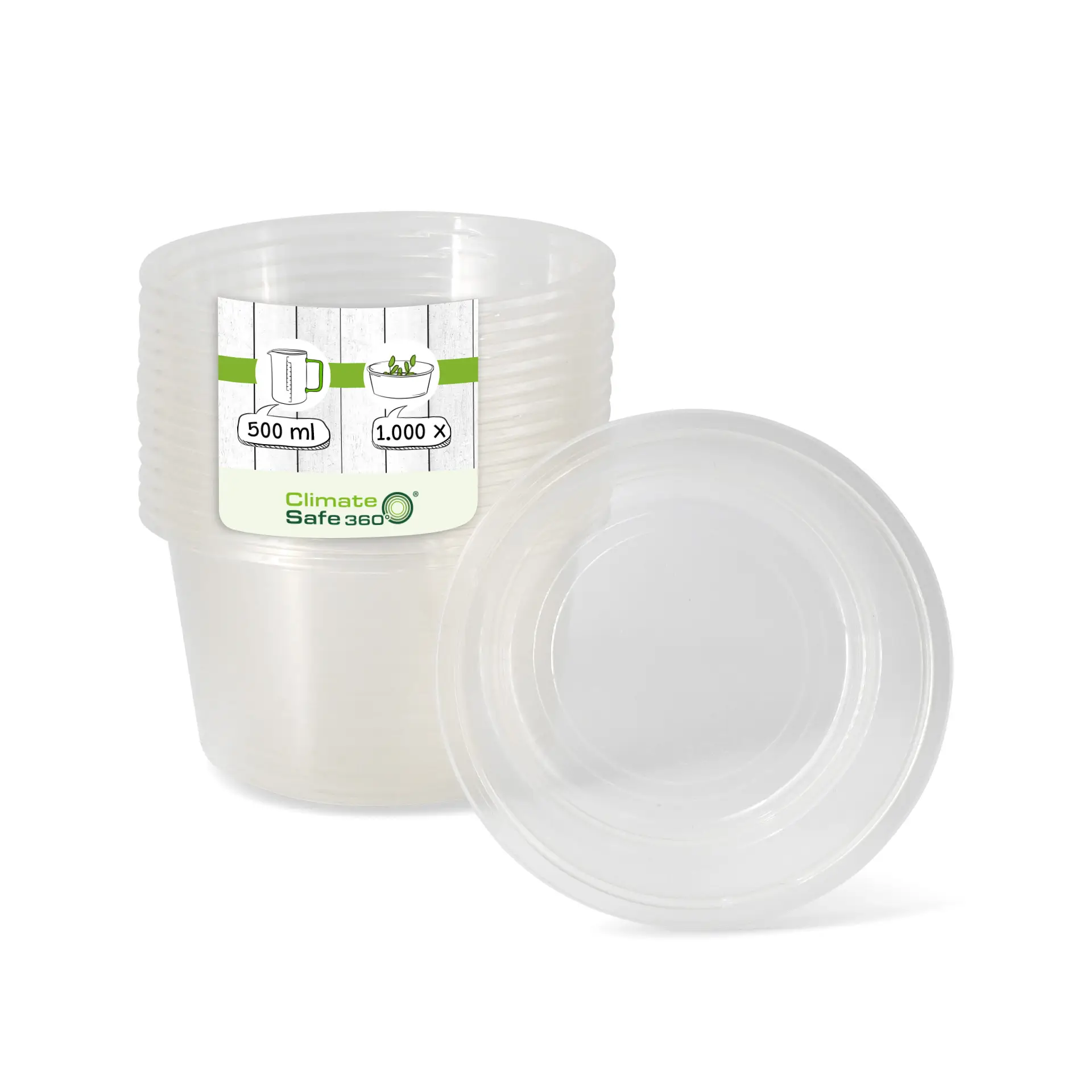 Deli container PLA 500 ml, Ø 121 mm, round