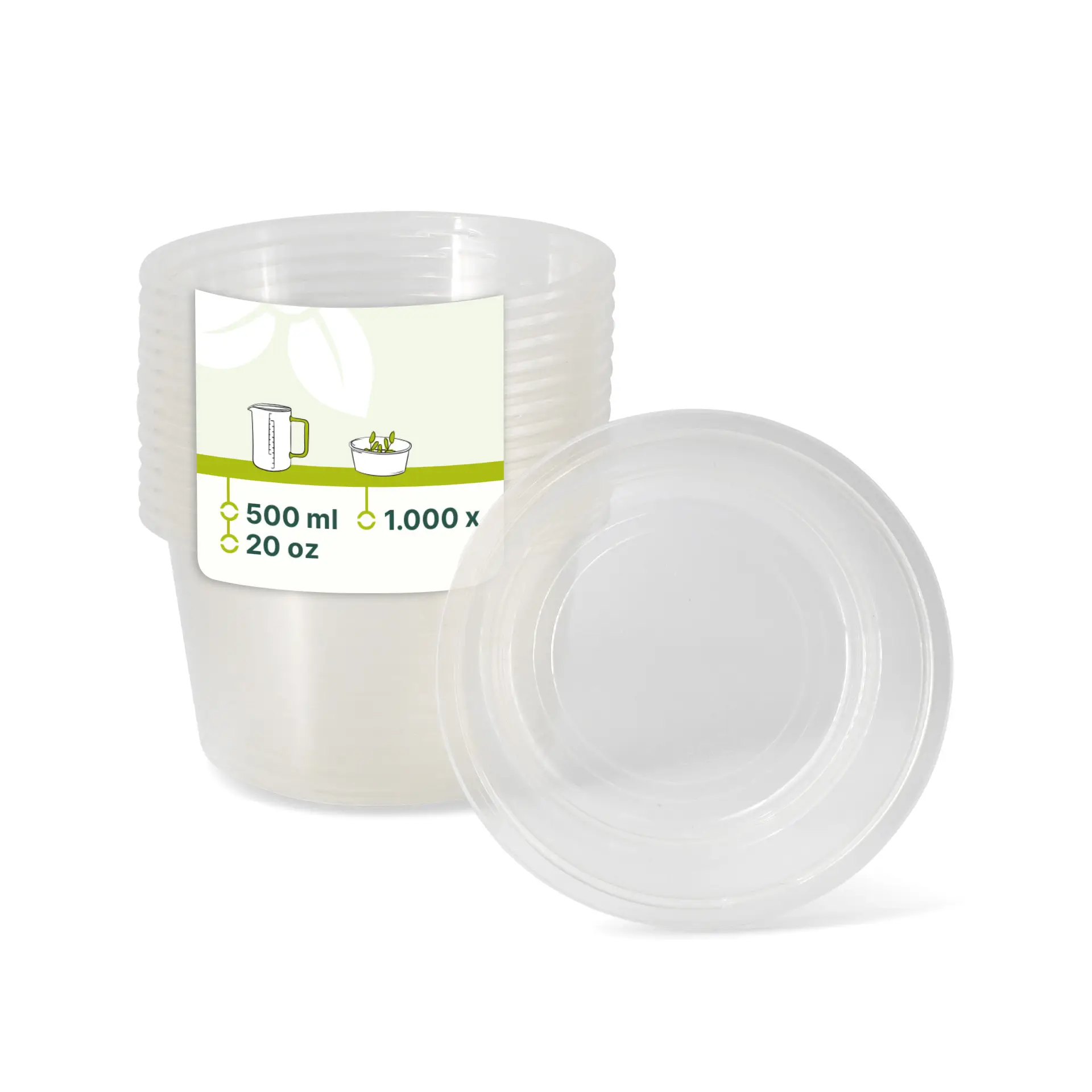 PLA-Deli-Becher 500 ml, Ø 121 mm, rund PLA-Deli-Becher 500 ml, Ø 121 mm, rund