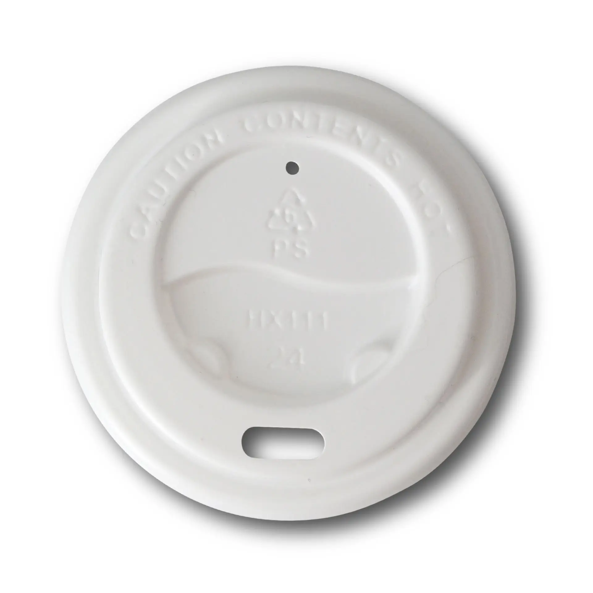 PS lid Ø 62 mm, white, drinking hole