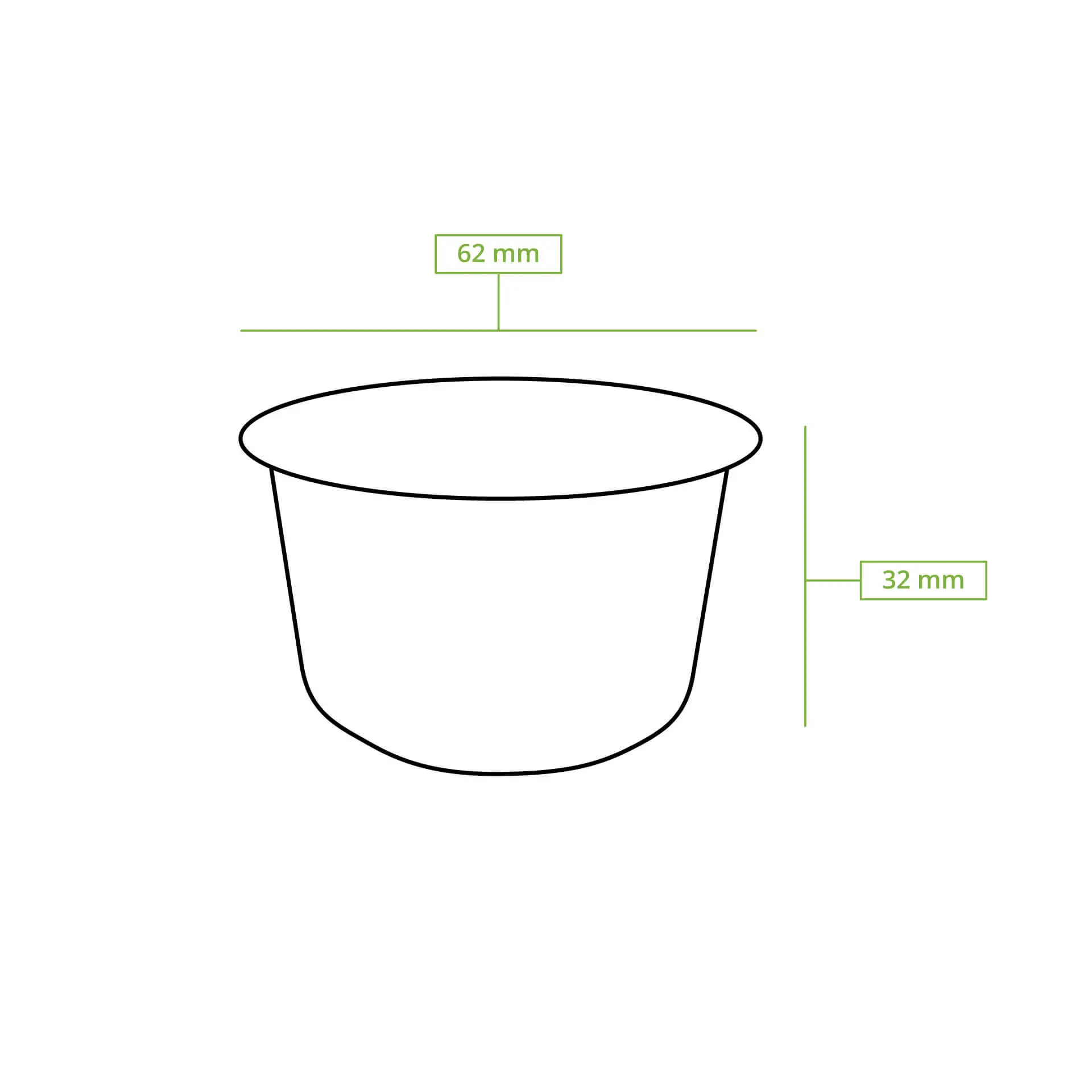 50 ml bagasse dip bowls Ø 62 mm