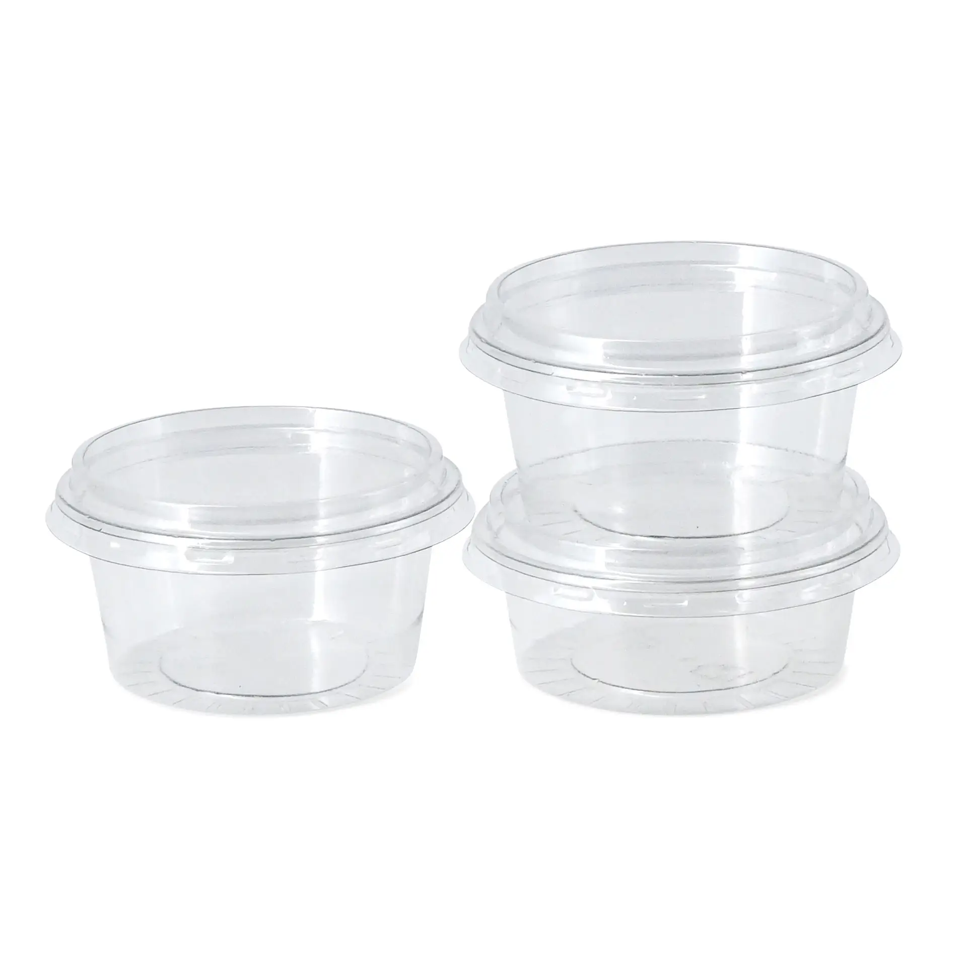 100 ml / 3.5 oz rPET sauce pots, Ø 75 mm, clear dfc02508-rpet-portionsbecher-100-ml-75-mm-transparent-3
