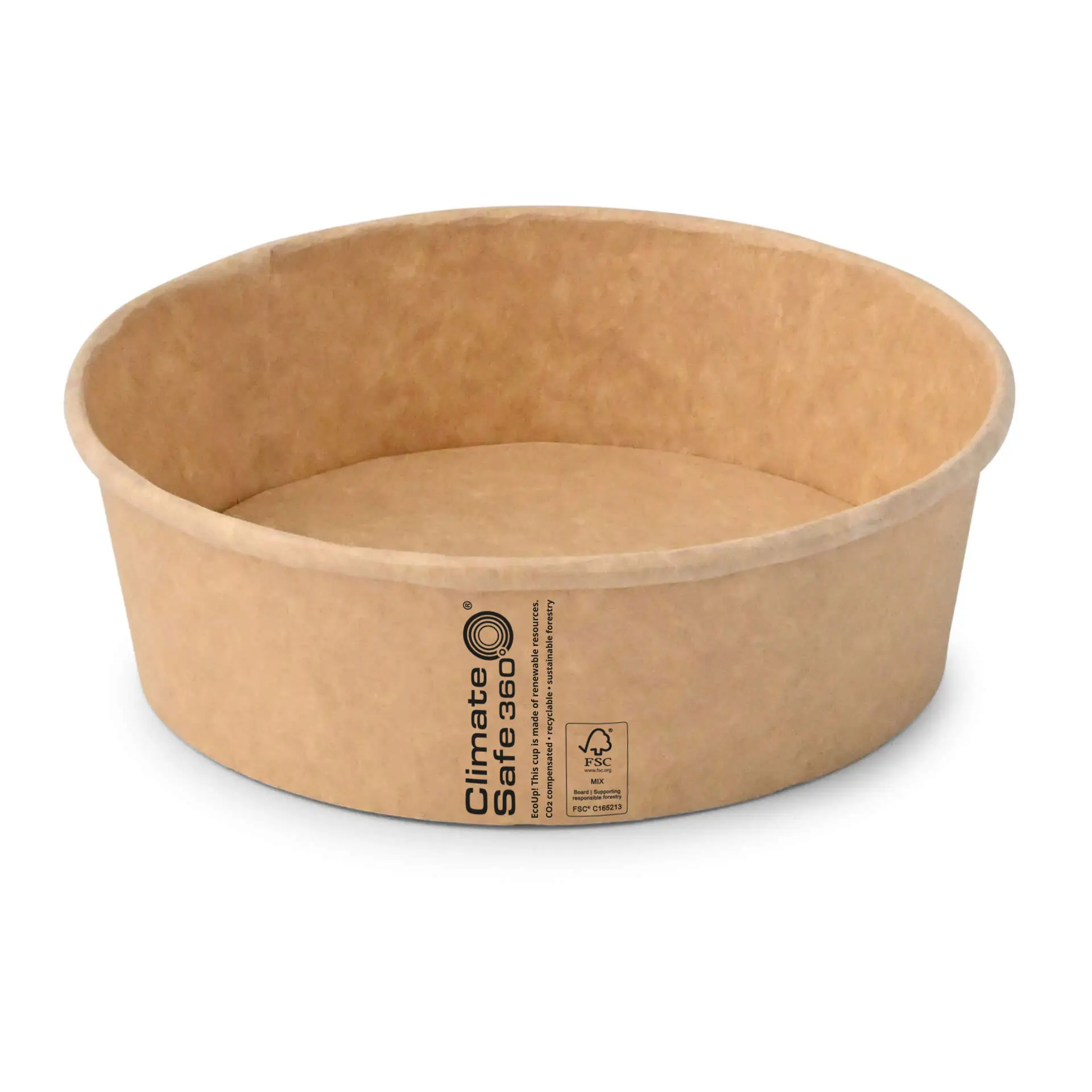 Kartonschalen (beschichtet) / Salatschalen 400 ml, Ø 150 mm, braun, rund (650 ml max. Volumen)