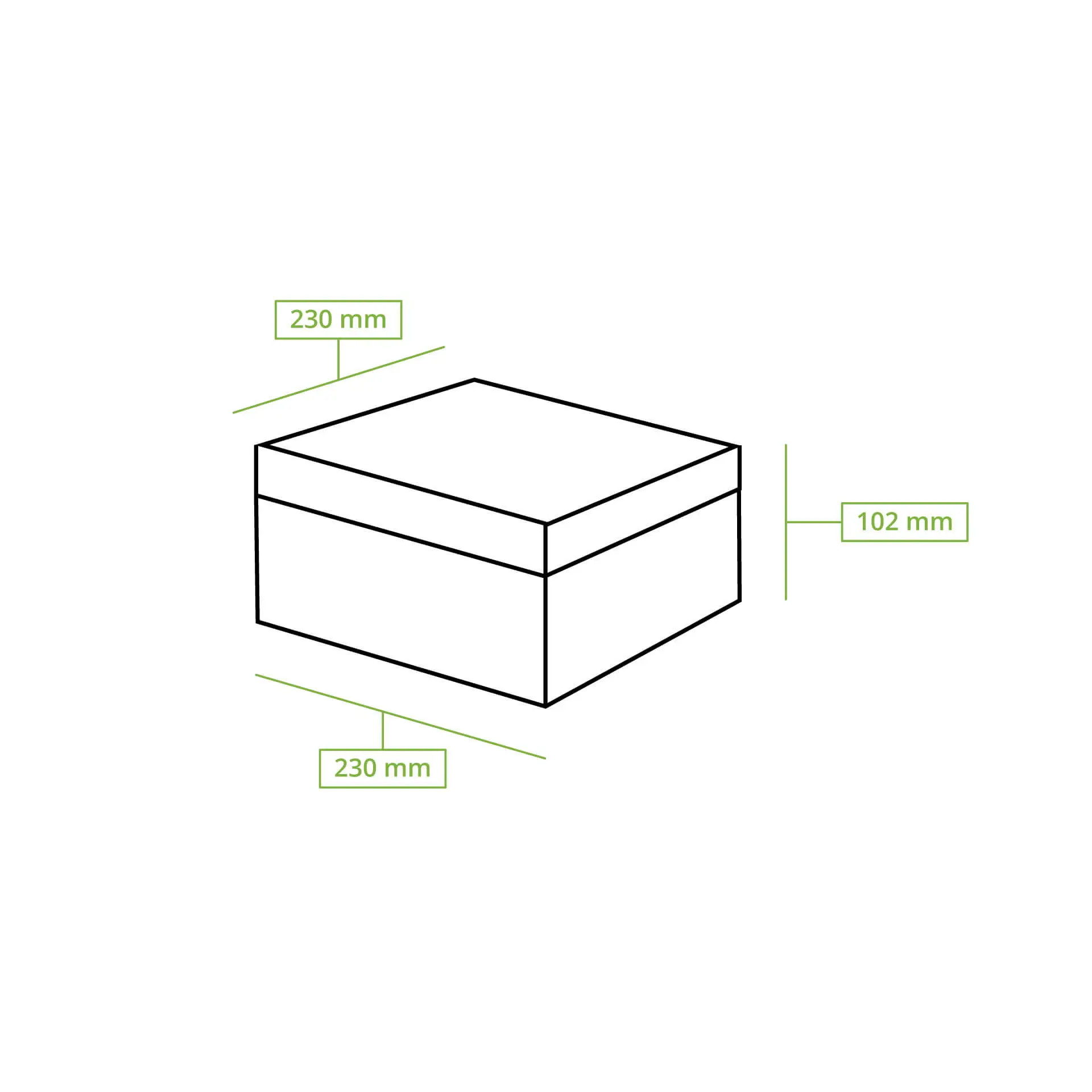 Cakebox M, 23 x 23 x 10 cm, white