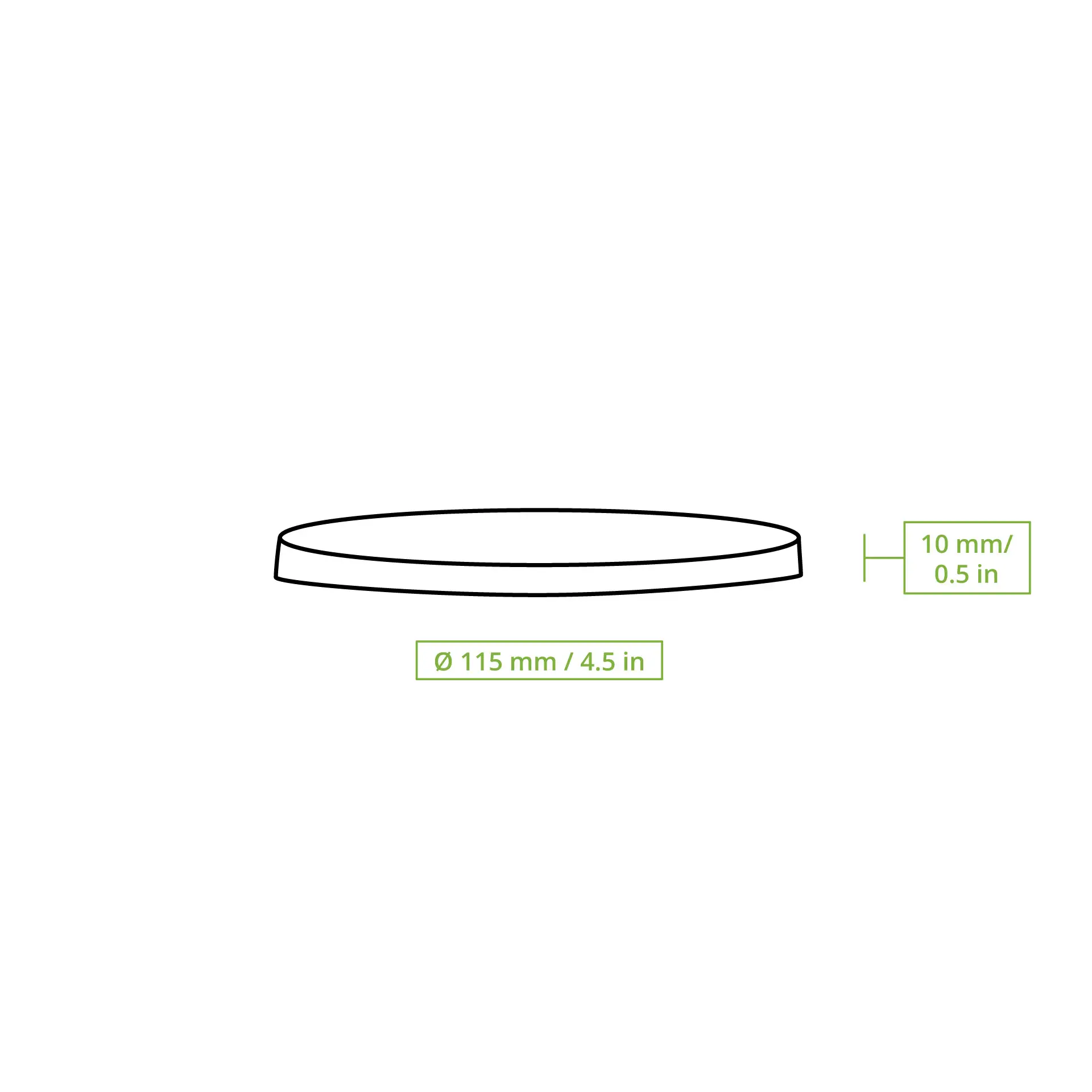 CPLA Flat Lids Ø 115 mm, white, for Universal Cups CPLA Flat Lids Ø 115 mm, white, for Universal Cups