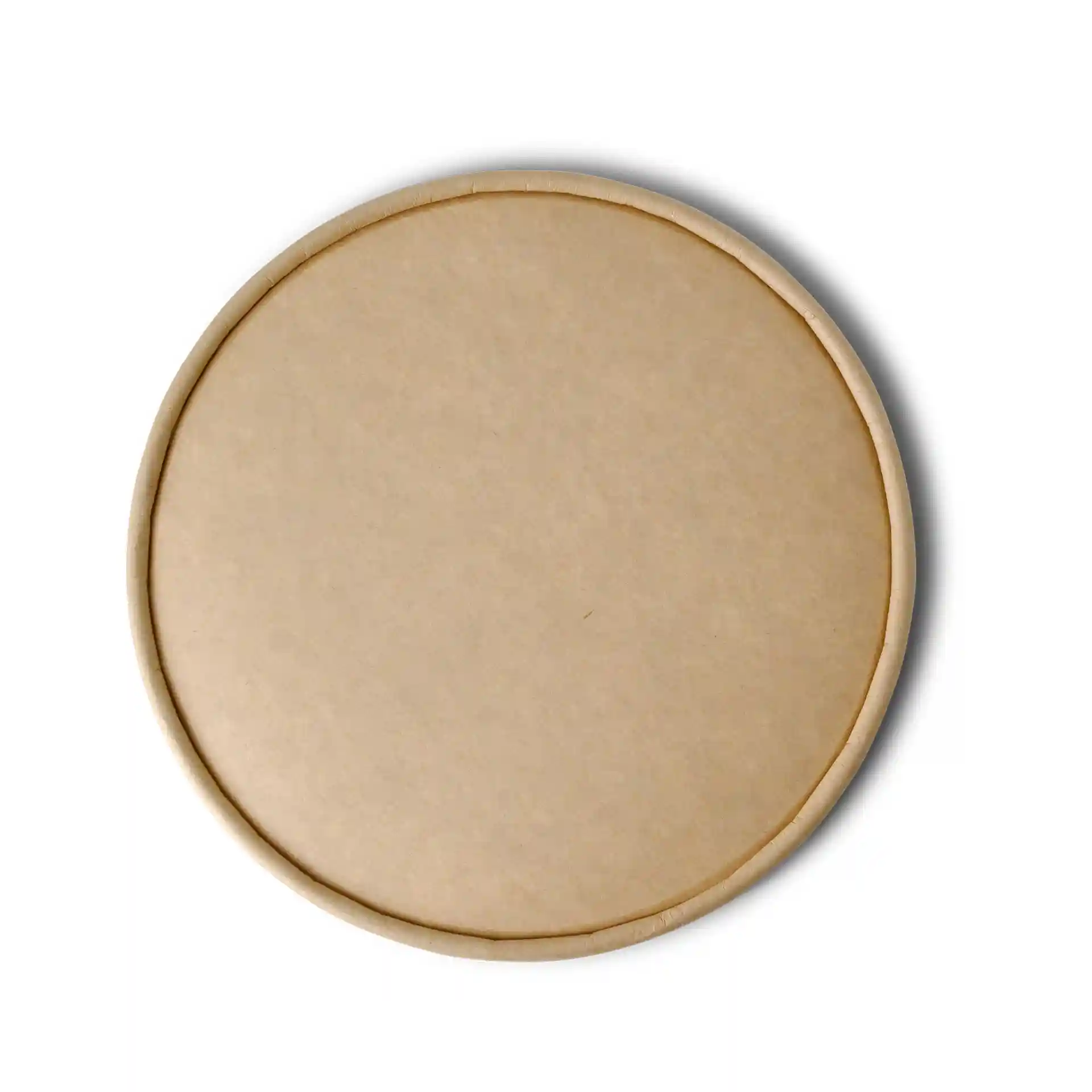 Round brown cardboard lid with a diameter of 185 mm and a height of 16 mm.