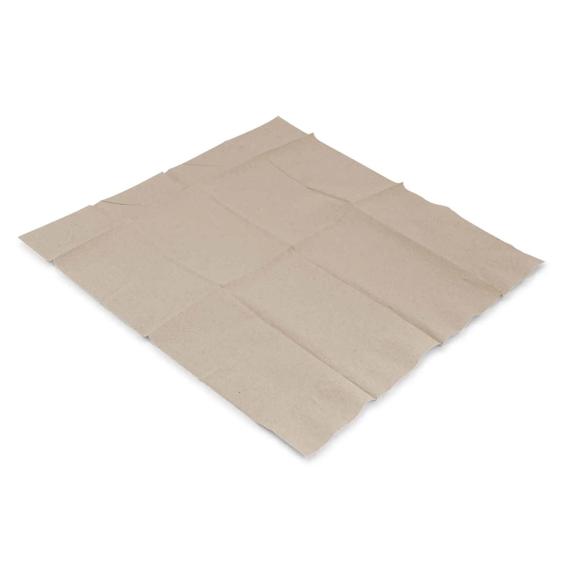Rechteckige Bestecktasche aus ungebleichtem Recyclingpapier, 2-lagig, 10 x 19,5 cm groß.