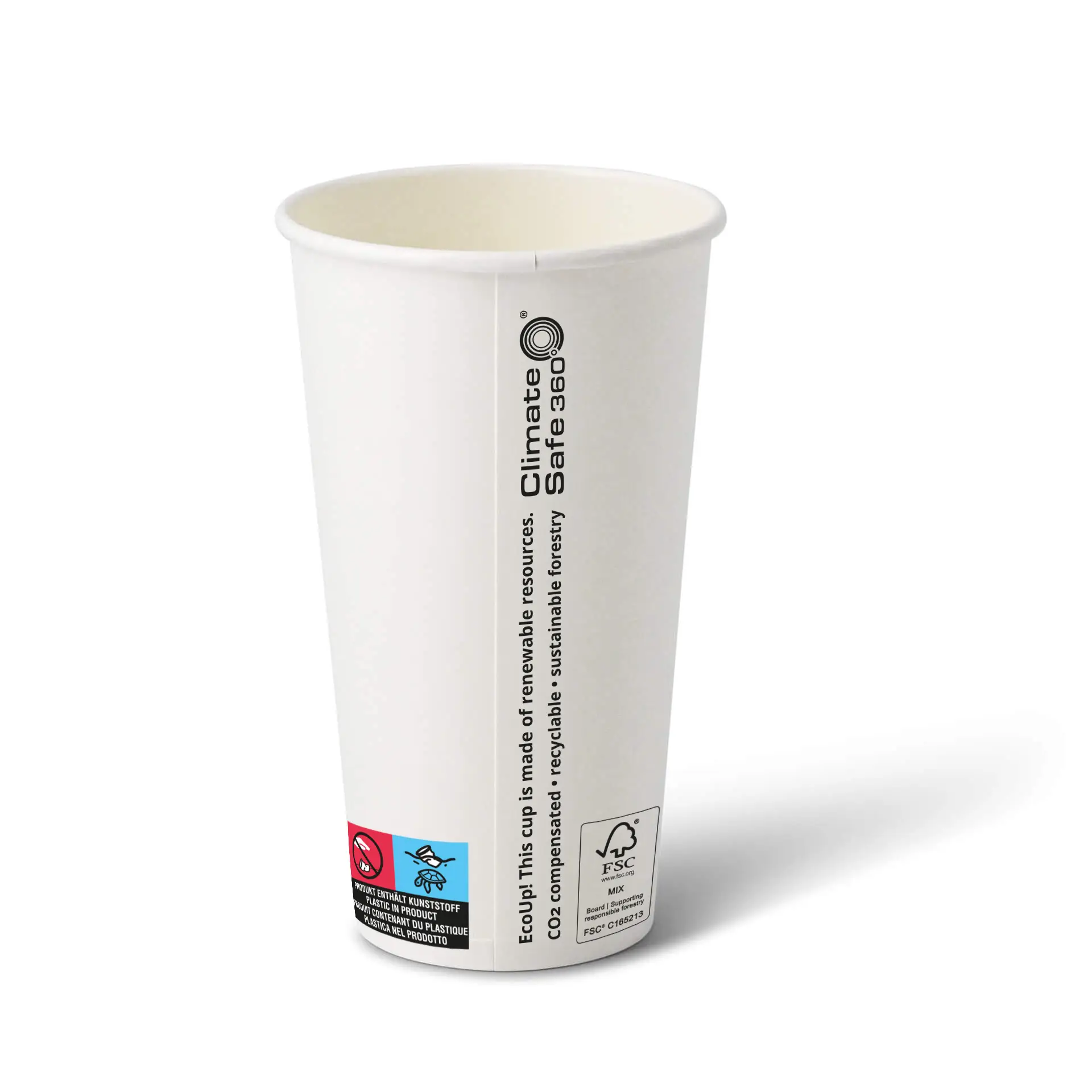20 oz Paper cups (coated), Ø 90 mm, white 20 oz Paper cups (coated), Ø 90 mm, white